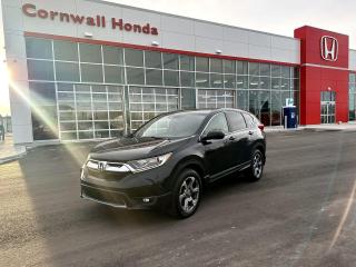 Black 2017 Honda CR-V EX-L AWD CVT 1.5L I4 Turbocharged DOHC 16V 190hp. Every pre-owned vehicle Cornwall Honda gets must go through a rigorous 100-point safety inspection performed by our Honda-trained technicians. 



At Cornwall Honda, we wouldnt let you leave our lot in a dirty vehicle, thats why our experienced, on-hand detailers are ready to take care of each vehicle sold. This is to ensure that your pre-owned vehicle looks as best as it possibly can. From steam cleaning all materials and fabrics to polishing any type of surface, we do it all!



Visit us at our dealership located at 1200 Brookdale Ave., Cornwall, ON.



Welcome to Cornwall Honda where we have been proudly serving the Cornwall and surrounding area since the early 1970s. Our team is committed to making this your best car-buying experience. One-stop shopping is a reality at Cornwall Honda. We have the vehicle that meets your needs. Located in beautiful Cornwall, just a few minutes south of highway 401.



Cornwall Honda offers preferred bank rates and finance options for all walks-of-life in a professional, informative, and comfortable atmosphere. Our Finance team will work for you to get you approved for the vehicle you want.



CALL TODAY TO BOOK YOUR TEST DRIVE!!!!!



AWD.



Certified Full Vehicle History Report includes CarFax Report and any available Maintenance/Repair Records.



Awards:

  * JD Power Canada Automotive Performance, Execution and Layout (APEAL) Study   * ALG Canada Residual Value Awards



Reviews:

  * Owners tend to comment positively on ride quality, overall comfort, versatility, flexibility, roominess, and good fuel efficiency. The CR-V, when equipped with proper winter tires, is a confident and sure-footed performer in winter months, and several upscale design touches throughout the handy and accommodating cabin were also highly rated. Source: autoTRADER.ca