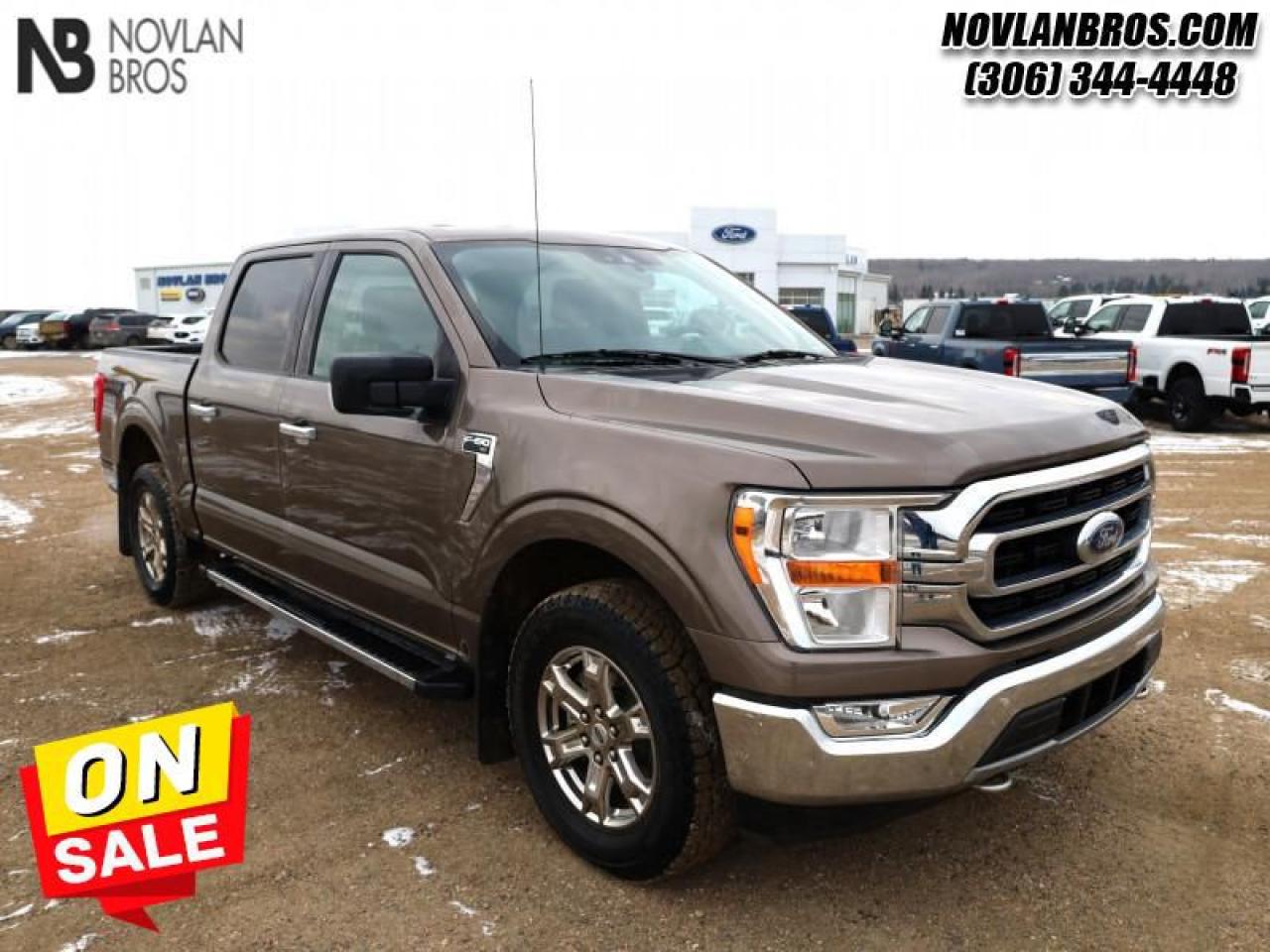 <b>Rear View Camera, Bench Seats, Heated Mirrors, Intermittent Wipers, Keyless Entry!</b><br> <br> Check out our great inventory of pre-owned vehicles at Novlan Brothers!<br> <br> On sale now! This vehicle was originally listed at $46800.  Weve marked it down to $41800. You save $5000.   This Ford F-150 is arguably the most capable truck in the class, and it features a spacious, comfortable interior. This  2021 Ford F-150 is for sale today in Paradise Hill. <br> <br>The perfect truck for work or play, this versatile Ford F-150 gives you the power you need, the features you want, and the style you crave! With high-strength, military-grade aluminum construction, this F-150 cuts the weight without sacrificing toughness. The interior design is first class, with simple to read text, easy to push buttons and plenty of outward visibility. With productivity at the forefront of design, the 2021 F-150 makes use of every single component was built to get the job done right!This  Crew Cab 4X4 pickup  has 92,213 kms. Its  stone gray in colour  . It has a 10 speed automatic transmission and is powered by a  400HP 5.0L 8 Cylinder Engine.  This unit has some remaining factory warranty for added peace of mind. <br> <br> Our F-150s trim level is XLT. Upgrading to the class leader, this Ford F-150 XLT comes very well equipped with remote keyless entry and remote engine start, dynamic hitch assist, Ford Co-Pilot360 that features lane keep assist, pre-collision assist and automatic emergency braking. Enhanced features include aluminum wheels, chrome exterior accents, SYNC 3 with enhanced voice recognition, Apple CarPlay and Android Auto, FordPass Connect 4G LTE, steering wheel mounted cruise control, a powerful audio system, cargo box lights, power door locks and a rear view camera to help when backing out of a tight spot. This vehicle has been upgraded with the following features: Rear View Camera, Bench Seats, Heated Mirrors, Intermittent Wipers, Keyless Entry, Power Mirrors, Power Windows. <br> To view the original window sticker for this vehicle view this <a href=http://www.windowsticker.forddirect.com/windowsticker.pdf?vin=1FTFW1E52MKD63283 target=_blank>http://www.windowsticker.forddirect.com/windowsticker.pdf?vin=1FTFW1E52MKD63283</a>. <br/><br> <br>To apply right now for financing use this link : <a href=http://novlanbros.com/credit/ target=_blank>http://novlanbros.com/credit/</a><br><br> <br/><br> Payments from <b>$672.31</b> monthly with $0 down for 84 months @ 8.99% APR O.A.C. ( Plus applicable taxes -  Plus applicable fees   ).  See dealer for details. <br> <br>The Novlan family is owned and operated by a third generation and committed to the values inherent from our humble beginnings.<br> Come by and check out our fleet of 30+ used cars and trucks and 90+ new cars and trucks for sale in Paradise Hill.  o~o