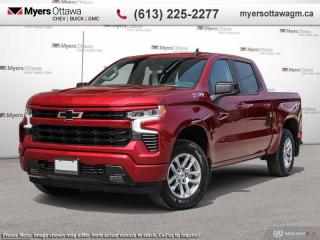<b>0% FINANCE UPTO 60 MONTHS!</b><br>  <br> <br>  No matter where youre heading or what tasks need tackling, theres a premium and capable Silverado 1500 thats perfect for you. <br> <br>This 2024 Chevrolet Silverado 1500 stands out in the midsize pickup truck segment, with bold proportions that create a commanding stance on and off road. Next level comfort and technology is paired with its outstanding performance and capability. Inside, the Silverado 1500 supports you through rough terrain with expertly designed seats and robust suspension. This amazing 2024 Silverado 1500 is ready for whatever.<br> <br> This radiant red Crew Cab 4X4 pickup   has an automatic transmission and is powered by a  355HP 5.3L 8 Cylinder Engine.<br> <br> Our Silverado 1500s trim level is RST. This 1500 RST comes with Silverardos legendary capability and was made to be a stylish daily pickup truck that has the perfect amount of essential equipment. This incredible truck comes loaded with blacked out exterior accents, body colored bumpers, Chevrolets Premium Infotainment 3 system thats paired with a larger touchscreen display, wireless Apple CarPlay and Android Auto, 4G LTE hotspot and SiriusXM. Additional features include LED front fog lights, remote engine start, an EZ Lift tailgate, unique aluminum wheels, a power driver seat, forward collision warning with automatic braking, intellibeam headlights, dual-zone climate control, lane keep assist, Teen Driver technology, a trailer hitch and a HD rear view camera. This vehicle has been upgraded with the following features: True North Edition, Multi-flex Tailgate. <br><br> <br>To apply right now for financing use this link : <a href=https://creditonline.dealertrack.ca/Web/Default.aspx?Token=b35bf617-8dfe-4a3a-b6ae-b4e858efb71d&Lang=en target=_blank>https://creditonline.dealertrack.ca/Web/Default.aspx?Token=b35bf617-8dfe-4a3a-b6ae-b4e858efb71d&Lang=en</a><br><br> <br/> Weve discounted this vehicle $5000. See dealer for details. <br> <br><br> Come by and check out our fleet of 40+ used cars and trucks and 150+ new cars and trucks for sale in Ottawa.  o~o