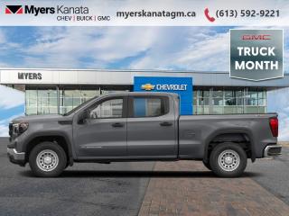 <b>Sierra Value Package, Spray on Bed Liner, 17 Aluminum Wheels, Power Seat!</b><br> <br> <br> <br>At Myers, we believe in giving our customers the power of choice. When you choose to shop with a Myers Auto Group dealership, you dont just have access to one inventory, youve got the purchasing power of an entire auto group behind you!<br> <br>  This 2024 Sierra 1500 is engineered for ultra-premium comfort, offering high-tech upgrades, beautiful styling, authentic materials and thoughtfully crafted details. <br> <br>This 2024 GMC Sierra 1500 stands out in the midsize pickup truck segment, with bold proportions that create a commanding stance on and off road. Next level comfort and technology is paired with its outstanding performance and capability. Inside, the Sierra 1500 supports you through rough terrain with expertly designed seats and robust suspension. This amazing 2024 Sierra 1500 is ready for whatever.<br> <br> This thunderstorm gr crew cab 4X4 pickup   has an automatic transmission and is powered by a  355HP 5.3L 8 Cylinder Engine.<br> <br> Our Sierra 1500s trim level is Pro. This GMC Sierra 1500 Pro comes with some excellent features such as a 7 inch touchscreen display with Apple CarPlay and Android Auto, wireless streaming audio, cruise control and easy to clean rubber floors. Additionally, this pickup truck also comes with a locking tailgate, a rear vision camera, StabiliTrak, air conditioning and teen driver technology. This vehicle has been upgraded with the following features: Sierra Value Package, Spray On Bed Liner, 17 Aluminum Wheels, Power Seat. <br><br> <br>To apply right now for financing use this link : <a href=https://www.myerskanatagm.ca/finance/ target=_blank>https://www.myerskanatagm.ca/finance/</a><br><br> <br/>    Incentives expire 2024-04-30.  See dealer for details. <br> <br>Myers Kanata Chevrolet Buick GMC Inc is a great place to find quality used cars, trucks and SUVs. We also feature over a selection of over 50 used vehicles along with 30 certified pre-owned vehicles. Our Ottawa Chevrolet, Buick and GMC dealership is confident that youll be able to find your next used vehicle at Myers Kanata Chevrolet Buick GMC Inc. You will always find our inventory updated with the latest models. Our team believes in giving nothing but the best to our customers. Visit our Ottawa GMC, Chevrolet, and Buick dealership and get all the information you need today!<br> Come by and check out our fleet of 50+ used cars and trucks and 140+ new cars and trucks for sale in Kanata.  o~o