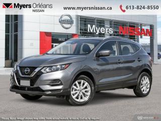<b>Sunroof,  Heated Seats,  Apple CarPlay,  Android Auto,  Remote Start!</b><br> <br> <br> <br>NOW DISCOUNTED $2,807 !!! <br>EXECUTIVE DEMO<br><br>This 2023 Nissan Qashqai offers big SUV capability in an attractive and accessible package. <br>This Nissan Qashqai offers more than just snazzy styling and approachable dimensions. Under the beautiful exterior lies a carefully engineered powertrain that delivers both optimal efficiency and punchy performance, when needed. Occupants are treated to a well-built interior with solid refinement and intuitive technology, making every journey in the Qashqai an extremely exciting and comforting ride.<br> <br> This gun metallic SUV  has an automatic transmission and is powered by a  141HP 2.0L 4 Cylinder Engine.<br> <br> Our Qashqais trim level is SV AWD. This upgraded Nissan Qashqai SV sweetens the deal with an express opening glass sunroof with slide and tilt functionality and a power shade, halogen headlamps with automatic high beams, a sporty heated leather steering wheel, dual-zone climate control, and adaptive cruise control with steering, in addition to blind-spot monitoring, lane-keep assist, and front emergency braking. Additional features include heated front seats, proximity keyless entry with push button start, piano-black interior inserts, a rear-view camera, and a 6-speaker audio system, a 7-inch infotainment screen bundled with Apple CarPlay, Android Auto, and SiriusXM satellite radio. This vehicle has been upgraded with the following features: Sunroof, Heated Seats, Apple Carplay, Android Auto, Remote Start, Blind Spot Detection, Adaptive Cruise Control, Lane Keep Assist, Lane Departure Warning, Front Pedestrian Braking, Proximity Key, Climate Control, Rear Camera, Siriusxm. <br><br> <br/> Weve discounted this vehicle $2807.<br> Payments from <b>$519.99</b> monthly with $0 down for 84 months @ 9.90% APR O.A.C. ( Plus applicable taxes -  $621 Administration fee included. Licensing not included.    ).  See dealer for details. <br> <br>We are proud to regularly serve our clients and ready to help you find the right car that fits your needs, your wants, and your budget.And, of course, were always happy to answer any of your questions.Proudly supporting Ottawa, Orleans, Vanier, Barrhaven, Kanata, Nepean, Stittsville, Carp, Dunrobin, Kemptville, Westboro, Cumberland, Rockland, Embrun , Casselman , Limoges, Crysler and beyond! Call us at (613) 824-8550 or use the Get More Info button for more information. Please see dealer for details. The vehicle may not be exactly as shown. The selling price includes all fees, licensing & taxes are extra. OMVIC licensed.Find out why Myers Orleans Nissan is Ottawas number one rated Nissan dealership for customer satisfaction! We take pride in offering our clients exceptional bilingual customer service throughout our sales, service and parts departments. Located just off highway 174 at the Jean DÀrc exit, in the Orleans Auto Mall, we have a huge selection of New vehicles and our professional team will help you find the Nissan that fits both your lifestyle and budget. And if we dont have it here, we will find it or you! Visit or call us today.<br> Come by and check out our fleet of 40+ used cars and trucks and 110+ new cars and trucks for sale in Orleans.  o~o