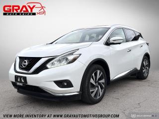 <p>This Fully Loaded Murano includes a 3 yr Warranty at NO additional cost! Leather, Sunroof, Heated Seats, Nav, Backup Cam, AWD. This vehicle comes Safety Certified!</p><p> </p><p> </p><p>To book a test drive or to come see the vehicle in person, please email us at info@grayautomotivegroup.com to make sure its still available.</p><p> </p><p>No hidden fees. HST and licensing extra.</p><p>Financing available at competitive rates.</p><p>Trade-Ins Welcome!</p><p> </p><p>Terms of included warranty: 36 months or 36,000kms. Maximum liability per claim is $600. Powertrain coverage including engine, transmission and differential.</p>