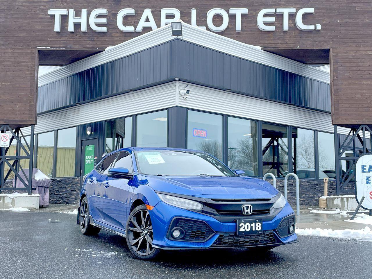 Used 2018 Honda Civic Sport Touring MANUAL TRANSMISSION!! APPLE CARPLAY/ANDROID AUTO, HEATED LEATHER SEATS, BACK UP CAM, NAV! for sale in Sudbury, ON