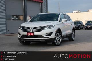 <p>Our 2017 Lincoln MKC Select AWD presented in White Platinum indulges you with all the comfort and convenience you desire! Enjoy the crisp punch of the TurboCharged 2.0 Litre 4 Cylinder that offers 240hp at your command with its 6 Speed Automatic transmission with paddle activation. This All Wheel Drive SUV delivers approximately 8.4L/100km on the highway. Admire the beautiful wheels, panoramic sunroof, chrome dual exhaust tips, bright beltline molding, and signature lighting on our Lincoln MKC. The power liftgate, privacy glass, roof rack side rails, remote start, and approach detection add to the distinction. Once inside our Select, you'll be incredibly impressed with the level of craftsmanship and attention to detail. Savor the feeling of heated leather seats and a leather steering wheel. Indulge yourself with ambient lighting, active noise control, pushbutton start, and dual-zone automatic climate control. You need to maintain a safe connection, and with the Sync 3 touchscreen electronics interface featuring Apple CarPlay®, Android Auto®, voice controls, Bluetooth®, and premium audio, you can do just that! Peace of mind comes standard on this Lincoln with stability control, ABS, a rearview camera, airbags, and MyKey, which allows parents to set electronic parameters. Offering security, elegance, power, and comfort, our Lincoln MKC should be at the top of your list. Save this Page and Call for Availability. We Know You Will Enjoy Your Test Drive Towards Ownership! Errors and omissions excepted Good Credit, Bad Credit, No Credit - All credit applications are 100% processed! Let us help you get your credit started or rebuilt with our experienced team of professionals. Good credit? Let us source the best rates and loan that suits you. Same day approval! No waiting! Experience the difference at Chatham's award winning Pre-Owned dealership 3 years running! All vehicles are sold certified and e-tested, unless otherwise stated. Helping people get behind the wheel since 1999! If we don't have the vehicle you are looking for, let us find it! All cars serviced through our onsite facility. Servicing all makes and models. We are proud to serve southwestern Ontario with quality vehicles for over 16 years! Can't make it in? No problem! Take advantage of our NO FEE delivery service! Chatham-Kent, Sarnia, London, Windsor, Essex, Leamington, Belle River, LaSalle, Tecumseh, Kitchener, Cambridge, waterloo, Hamilton, Oakville, Toronto and the GTA.</p>