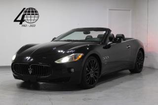 <p>This luxury sports-convertible is a V8 powered Maserati optioned in Nero Pastello over a black leather interior with red stitching and wood trim, on black 20” wheels with red brake calipers. </p>

<p>The V8 developed in part with Ferrari puts down 430 horsepower, with luxury features including a fully power-operated soft-top roof, front/rear parking sensors, integrated navigation, heated/memory front seats, and a Bose sound system! </p>

<p>World Fine Cars Ltd. has been in business for over 40 years and maintains over 90 pre-owned vehicles in inventory at all times. Every certified retailed vehicle will have a 3 Month 3000 KM POWERTRAIN WARRANTY WITH SEALS AND GASKETS COVERAGE, with our compliments (conditions apply please contact for details). CarFax Reports are always available at no charge. We offer a full service center and we are able to service everything we sell. With a state of the art showroom including a comfortable customer lounge with WiFi access. We invite you to contact us today 1-888-334-2707 www.worldfinecars.com</p>