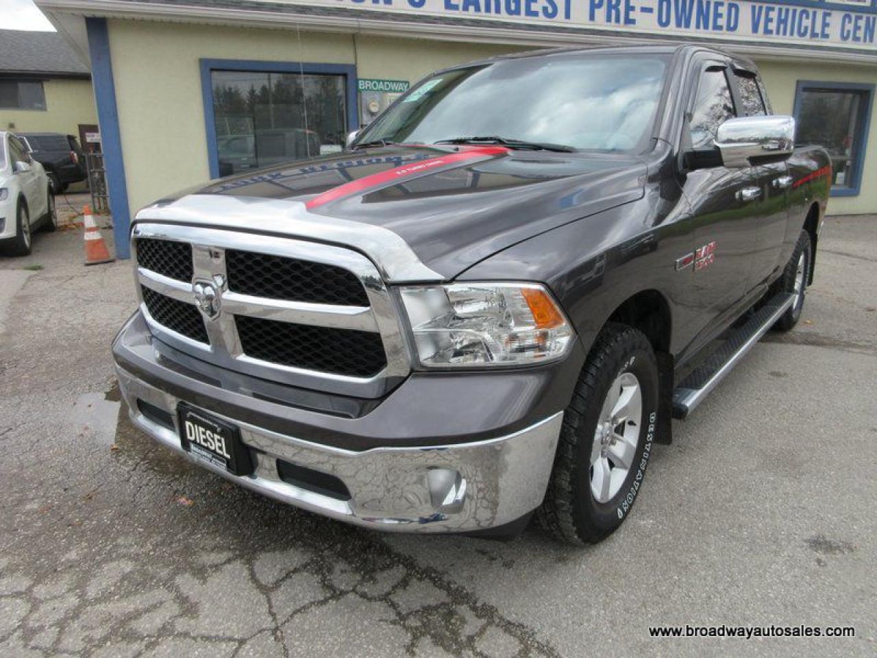 Used 2018 RAM 1500 WORK READY SLT-EDITION 5 PASSENGER 3.0L - ECO-DIESEL.. 4X4.. QUAD-CAB.. 6.6-BOX.. BACK-UP CAMERA.. BLUETOOTH SYSTEM.. KEYLESS ENTRY.. for sale in Bradford, ON