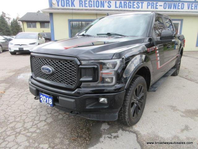 2018 Ford F-150 LOADED LARIAT-EDITION 5 PASSENGER 3.5L - ECO-BOOST.. 4X4.. CREW.. SHORTY.. NAVIGATION.. LEATHER.. HEATED/AC SEATS.. BACK-UP CAMERA.. POWER PEDALS..