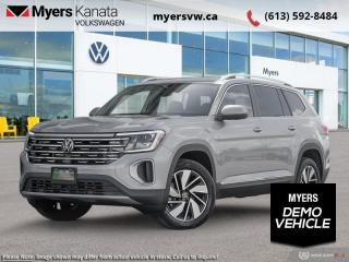 <b>Leather Seats!</b><br> <br> <br> <br>  This 2024 Volkswagen Atlas is an ideal companion for long trips, with a comfortable and spacious interior and impressive towing capacity. <br> <br>This 2024 Volkswagen Atlas is a premium family hauler that offers voluminous space for occupants and cargo, comfort, sophisticated safety and driver-assist technology. The exterior sports a bold design, with an imposing front grille, coherent body lines, and a muscular stance. On the inside, trim pieces are crafted with premium materials and carefully put together to ensure rugged build quality, with straightforward control layouts, ergonomic seats, and an abundance of storage space. With a bevy of standard safety technology that inspires confidence, this 2024 Volkswagen Atlas is an excellent option for a versatile and capable family SUV.<br> <br> This silver bird metallic SUV  has an automatic transmission and is powered by a  2.0L I4 16V GDI DOHC Turbo engine.<br> <br> Our Atlass trim level is Highline 2.0 TSI. Upgrading to this Highline trim rewards you with awesome standard features such as a panoramic sunroof, harman/kardon premium audio, integrated navigation, and leather seating upholstery. Also standard include a power liftgate for rear cargo access, heated and ventilated front seats, a heated steering wheel, remote engine start, adaptive cruise control, and a 12-inch infotainment system with Car-Net mobile hotspot internet access, Apple CarPlay and Android Auto. Safety features also include blind spot detection, lane keeping assist with lane departure warning, front and rear collision mitigation, park distance control, and autonomous emergency braking. This vehicle has been upgraded with the following features: Leather Seats.  This is a demonstrator vehicle driven by a member of our staff, so we can offer a great deal on it.<br><br> <br>To apply right now for financing use this link : <a href=https://www.myersvw.ca/en/form/new/financing-request-step-1/44 target=_blank>https://www.myersvw.ca/en/form/new/financing-request-step-1/44</a><br><br> <br/>    5.99% financing for 84 months. <br> Buy this vehicle now for the lowest bi-weekly payment of <b>$468.14</b> with $0 down for 84 months @ 5.99% APR O.A.C. ( taxes included, $1071 (OMVIC fee, Air and Tire Tax, Wheel Locks, Admin fee, Security and Etching) is included in the purchase price.    ).  Incentives expire 2024-05-31.  See dealer for details. <br> <br> <br>LEASING:<br><br>Estimated Lease Payment: $366 bi-weekly <br>Payment based on 5.49% lease financing for 60 months with $0 down payment on approved credit. Total obligation $47,680. Mileage allowance of 16,000 KM/year. Offer expires 2024-05-31.<br><br><br>Call one of our experienced Sales Representatives today and book your very own test drive! Why buy from us? Move with the Myers Automotive Group since 1942! We take all trade-ins - Appraisers on site!<br> Come by and check out our fleet of 40+ used cars and trucks and 120+ new cars and trucks for sale in Kanata.  o~o