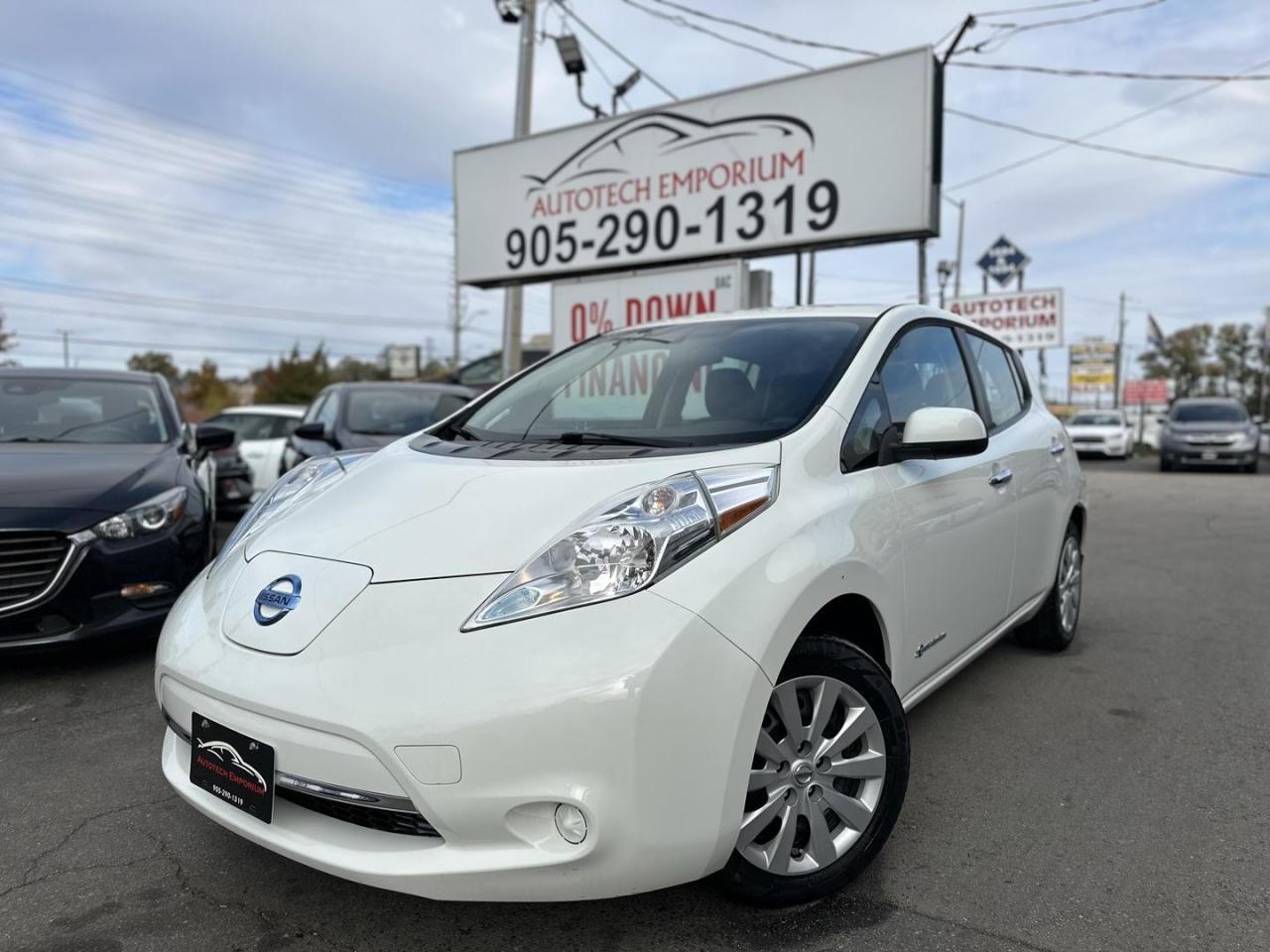 Used 2017 Nissan Leaf S Pearl White Camera/Heated Seats/Bluetooth for sale in Mississauga, ON