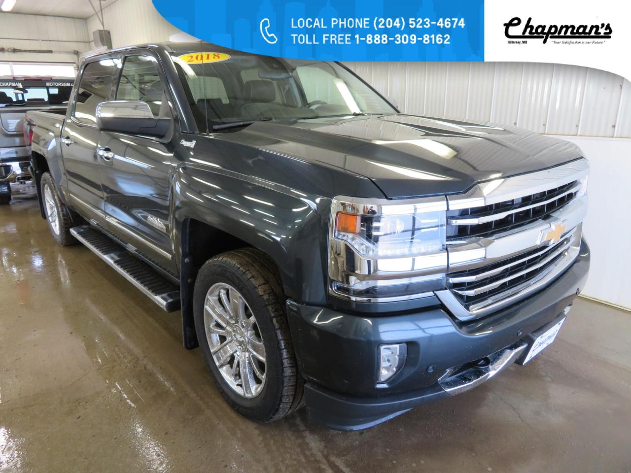 Used 2018 Chevrolet Silverado 1500 High Country Heated & Vented Front Seats, Navigation, Rear Vision Camera for sale in Killarney, MB