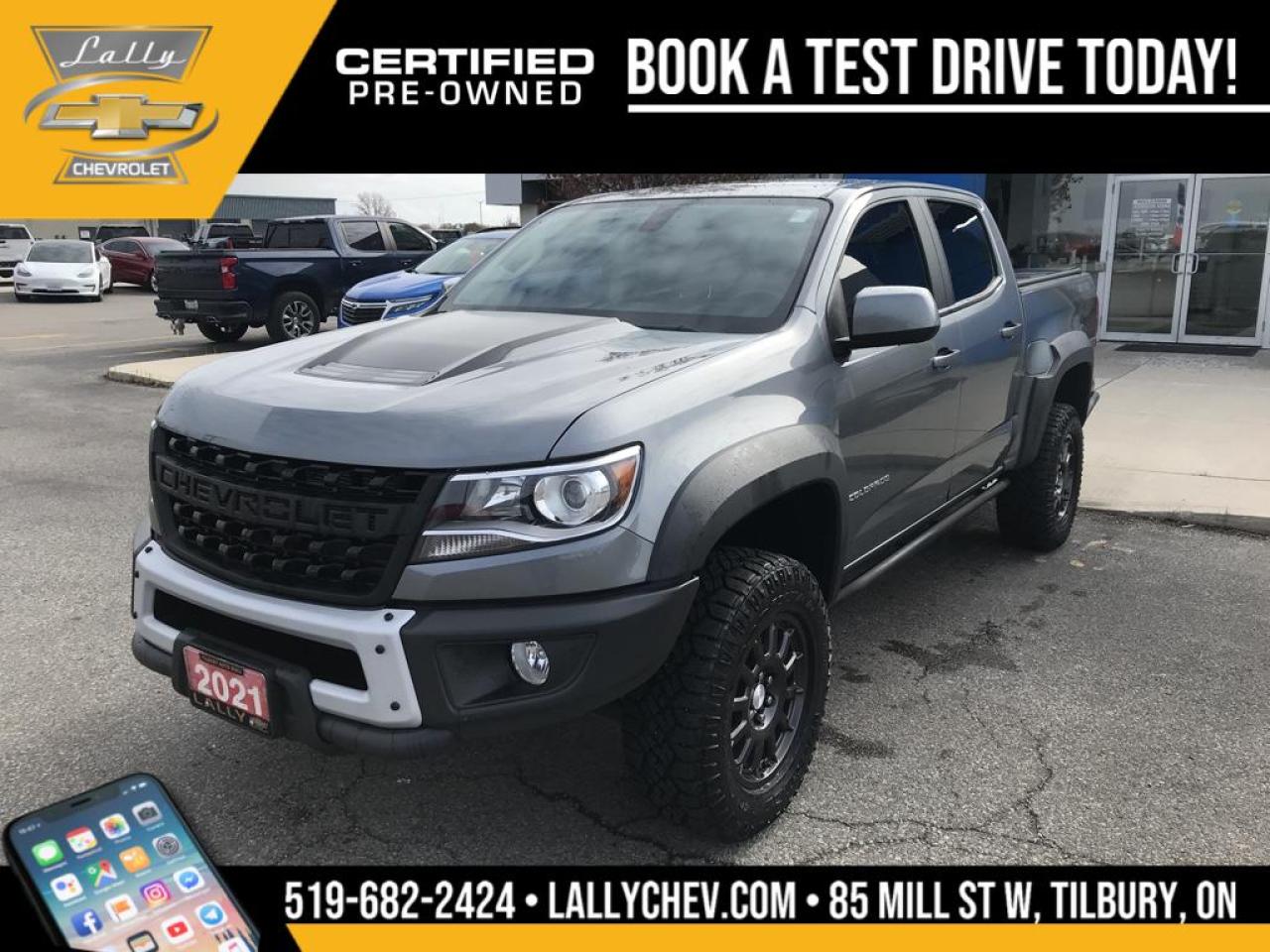 Used 2021 Chevrolet Colorado ZR2, 4D CREW CAB, V6, 4WD, LOW KM'S , 1 OWNER , HE for sale in Tilbury, ON