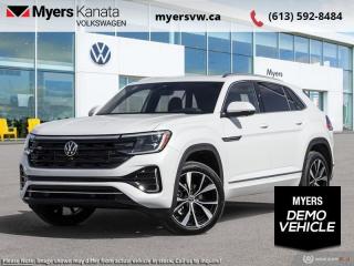 <b>Leather Seats!</b><br> <br> <br> <br>  Turn heads with this stylish 2024 Volkswagen Atlas Cross Sport, with an eye-catching exterior design and high-end technology features. <br> <br>This 2024 VW Atlas Cross Sport is a crossover SUV with a gently sloped roofline to form the distinct silhouette of a coupe, without taking a toll on practicality and driving dynamics. On the inside, trim pieces are crafted with premium materials and carefully put together to ensure rugged build quality. With loads of standard safety technology that inspires confidence, this 2024 Volkswagen Atlas Cross Sport is an excellent option for a versatile and capable family SUV with dazzling looks.<br> <br> This oryx white pearl effect SUV  has an automatic transmission and is powered by a  2.0L I4 16V GDI DOHC Turbo engine.<br> <br> Our Atlas Cross Sports trim level is Execline 2.0 TSI. This range topping Exceline trim rewards you with awesome standard features such as a 360-camera system, a panoramic sunroof, harman/kardon premium audio, integrated navigation, and leather seating upholstery. Also standard include a power liftgate for rear cargo access, heated and ventilated front seats, a heated steering wheel, remote engine start, adaptive cruise control, and a 12-inch infotainment system with Car-Net mobile hotspot internet access, Apple CarPlay and Android Auto. Safety features also include blind spot detection, lane keeping assist with lane departure warning, front and rear collision mitigation, park distance control, and autonomous emergency braking. This vehicle has been upgraded with the following features: Leather Seats.  This is a demonstrator vehicle driven by a member of our staff and has just 8929 kms.<br><br> <br>To apply right now for financing use this link : <a href=https://www.myersvw.ca/en/form/new/financing-request-step-1/44 target=_blank>https://www.myersvw.ca/en/form/new/financing-request-step-1/44</a><br><br> <br/>    5.99% financing for 84 months. <br> Buy this vehicle now for the lowest bi-weekly payment of <b>$498.30</b> with $0 down for 84 months @ 5.99% APR O.A.C. ( taxes included, $1071 (OMVIC fee, Air and Tire Tax, Wheel Locks, Admin fee, Security and Etching) is included in the purchase price.    ).  Incentives expire 2024-05-31.  See dealer for details. <br> <br> <br>LEASING:<br><br>Estimated Lease Payment: $390 bi-weekly <br>Payment based on 5.49% lease financing for 60 months with $0 down payment on approved credit. Total obligation $50,752. Mileage allowance of 16,000 KM/year. Offer expires 2024-05-31.<br><br><br>Call one of our experienced Sales Representatives today and book your very own test drive! Why buy from us? Move with the Myers Automotive Group since 1942! We take all trade-ins - Appraisers on site!<br> Come by and check out our fleet of 40+ used cars and trucks and 120+ new cars and trucks for sale in Kanata.  o~o