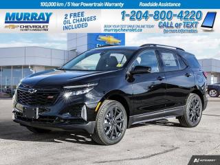 Experience the perfect blend of style, comfort, and performance with the brand-new 2024 Chevrolet Equinox RS. This sport utility vehicle is designed with the modern driver in mind, combining the robustness of an SUV with the sleek elegance of a high-end car.  Under the hood, youll find a Turbocharged Gas I4 1.5L engine that delivers an impressive blend of power and fuel efficiency. Paired with a smooth 6-Speed Automatic transmission, this Equinox RS promises a driving experience thats both thrilling and comfortable, whether youre navigating through city streets or embarking on a long road trip.  The Equinox RS isnt just about performance; its also a statement of style. Inside and out, youll find features and finishes that reflect the advanced design principles of Chevrolet. The exterior boasts a bold and aggressive stance, while the interior offers ample space and comfort for all passengers.  As a brand-new vehicle, the 2024 Chevrolet Equinox RS has yet to record any kilometers, meaning youll be the first to truly break it in and make it your own.  At Murray Chevrolet Winnipeg, we believe in providing our customers with top-quality vehicles that exceed their expectations. This 2024 Chevrolet Equinox RS is no exception. Come down to our dealership today and experience the exceptional driving experience this vehicle offers.  Dealer Permit #1740