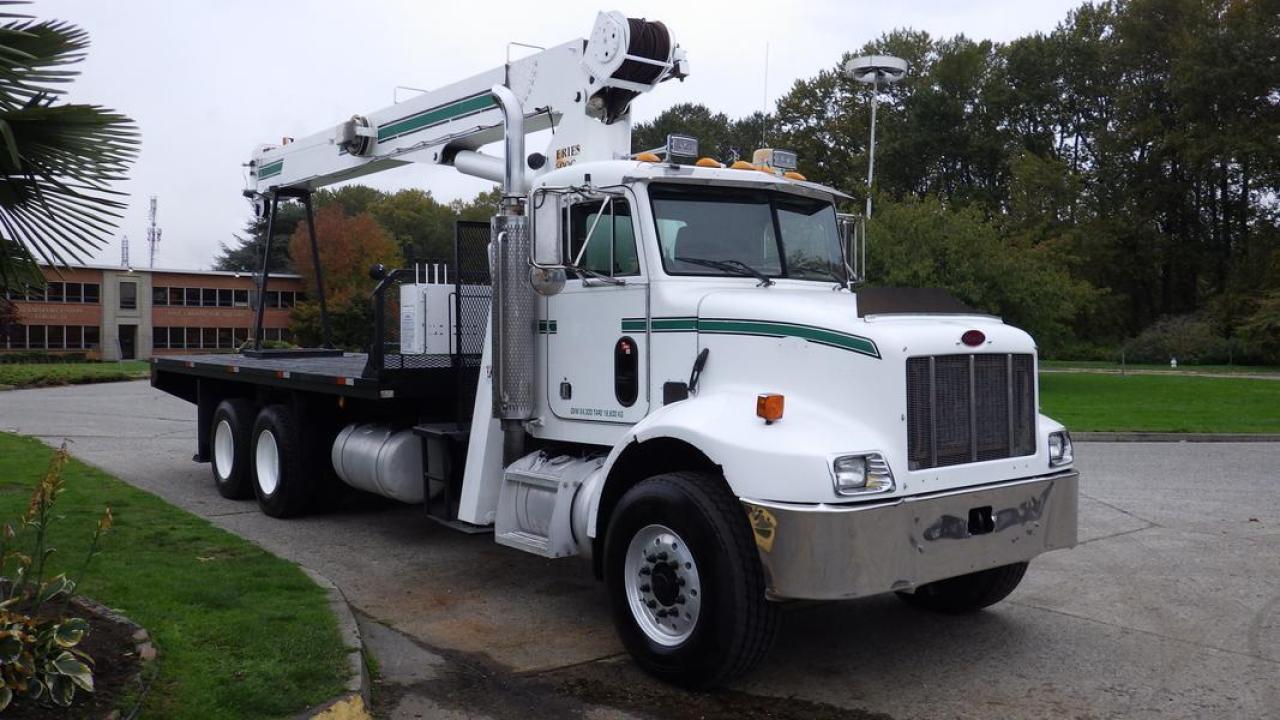 2001 Peterbilt 330 Crane Truck Air Brakes Dually Diesel, 8.3L L6 DIESEL engine, 6 cylinder, 2 door, manual, 6X4, Engine hours: 12467Kms, cruise control, beacon lights, load lights, idle bump up and down, diagnostics mode, cruise control, heated mirrors, axle differential lock, central differential lock, engine fan switch, exhaust brake, Rosa deco valve, crane throttle switch, muncie PTO, bend air parking brake, trailer brake controller, ac, Kenwood KDC-BT22, head unit, AM/FM radio, CD player, white exterior, black interior, leather. Certificate And Decal Valid to March 2024 $68,810.00 plus $375 processing fee, $69,185.00 total payment obligation before taxes.  Listing report, warranty, contract commitment cancellation fee. All above specifications and information is considered to be accurate but is not guaranteed and no opinion or advice is given as to whether this item should be purchased. We do not allow test drives due to theft, fraud and acts of vandalism. Instead we provide the following benefits: Complimentary Warranty (with options to extend), Limited Money Back Satisfaction Guarantee on Fully Completed Contracts, Contract Commitment Cancellation, and an Open-Ended Sell-Back Option. Ask seller for details or call 604-522-REPO(7376) to confirm listing availability.