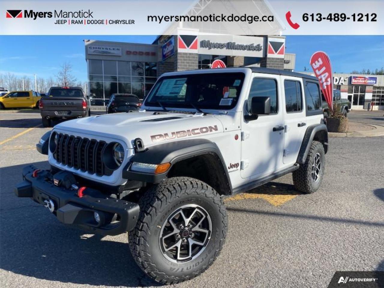 New 2024 Jeep Wrangler Rubicon  -  Wi-Fi Hotspot - $246.57 /Wk for sale in Ottawa, ON