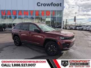 <b>Sunroof, Trailer Tow Group!</b><br> <br> <br> <br>  Thanks to its famous off-road grit, this 2024 Grand Cherokees ability goes much farther than the concrete jungle. <br> <br>This 2024 Jeep Grand Cherokee is second to none when it comes to performance, safety, and style. Improving on its legendary design with exceptional materials, elevated craftsmanship and innovative design unites to create an unforgettable cabin experience. With plenty of room for your adventure gear, enough seats for your whole family and incredible off-road capability, this 2024 Jeep Grand Cherokee has you covered! <br> <br> This velvet red pearl SUV  has an automatic transmission and is powered by a  293HP 3.6L V6 Cylinder Engine.<br> <br> Our Grand Cherokees trim level is Altitude. This Cherokee Altitude adds on upgraded aluminum wheels and body-colored front and rear bumpers, with great base features such as tow equipment with trailer sway control, LED headlights, heated front seats with a heated steering wheel, voice-activated dual zone climate control, mobile hotspot internet access, and an 8.4-inch infotainment screen powered by Uconnect 5. Assistive and safety features also include adaptive cruise control, blind spot detection, lane keeping assist with lane departure warning, front and rear collision mitigation, ParkSense front and rear parking sensors, and even more! This vehicle has been upgraded with the following features: Sunroof, Trailer Tow Group. <br><br> <br>To apply right now for financing use this link : <a href=https://www.crowfootdodgechrysler.com/tools/autoverify/finance.htm target=_blank>https://www.crowfootdodgechrysler.com/tools/autoverify/finance.htm</a><br><br> <br/> Total  cash rebate of $3255 is reflected in the price. Credit includes up to 5% MSRP. <br> Buy this vehicle now for the lowest bi-weekly payment of <b>$381.53</b> with $0 down for 96 months @ 6.49% APR O.A.C. ( Plus GST  documentation fee    / Total Obligation of $79358  ).  Incentives expire 2024-02-29.  See dealer for details. <br> <br>We pride ourselves in consistently exceeding our customers expectations. Please dont hesitate to give us a call.<br> Come by and check out our fleet of 80+ used cars and trucks and 180+ new cars and trucks for sale in Calgary.  o~o