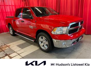 This Ram 1500 Classic ST Features a 3.0L 6-Cylinder Engine, 8-Speed Automatic Transmission, Bright Red Exterior, Diesel Grey Interior, 4-Way Driver Seat, 4-Way Passenger Seat, Manual Adjustable Seats, Manual Adjustable Head Restraints, Brake Assist, Hill Hold Control, Driver Information Centre, 12V DC Power Outlets, Manual Tilt Steering Column, Cruise Control w/ Steering Wheel Controls, Electric Power-Assist Steering, Fixed Rear Window, Deep Tinted Glass, Tonneau Cover Installed, Variable Intermittent Wipers, Auto On/Off Aero-Composite Halogen Daytime Running Headlamps w/ Delay-Off, Cargo Lamp w/ High Mount Stop Light, Tip Start, Electronic Transfer Case, Engine Oil Cooler, Block Heater, Quasi-Dual Stainless Steel Exhaust, Towing Equipment, Trailer Sway Control. 

<br> <br><i>-- The Larry Hudson Group is a family run automotive organization that has enjoyed growth for over 39 years of business. We have a great selection of new inventory and what we feel are the best reconditioned used cars in Ontario. Hudsons NEED your trade. We can offer you top market value for your current vehicle. Please come and partake in a great buying experience with the Larry Hudson Group in Listowel. FREE CarFax report available with every used vehicle! --</i>