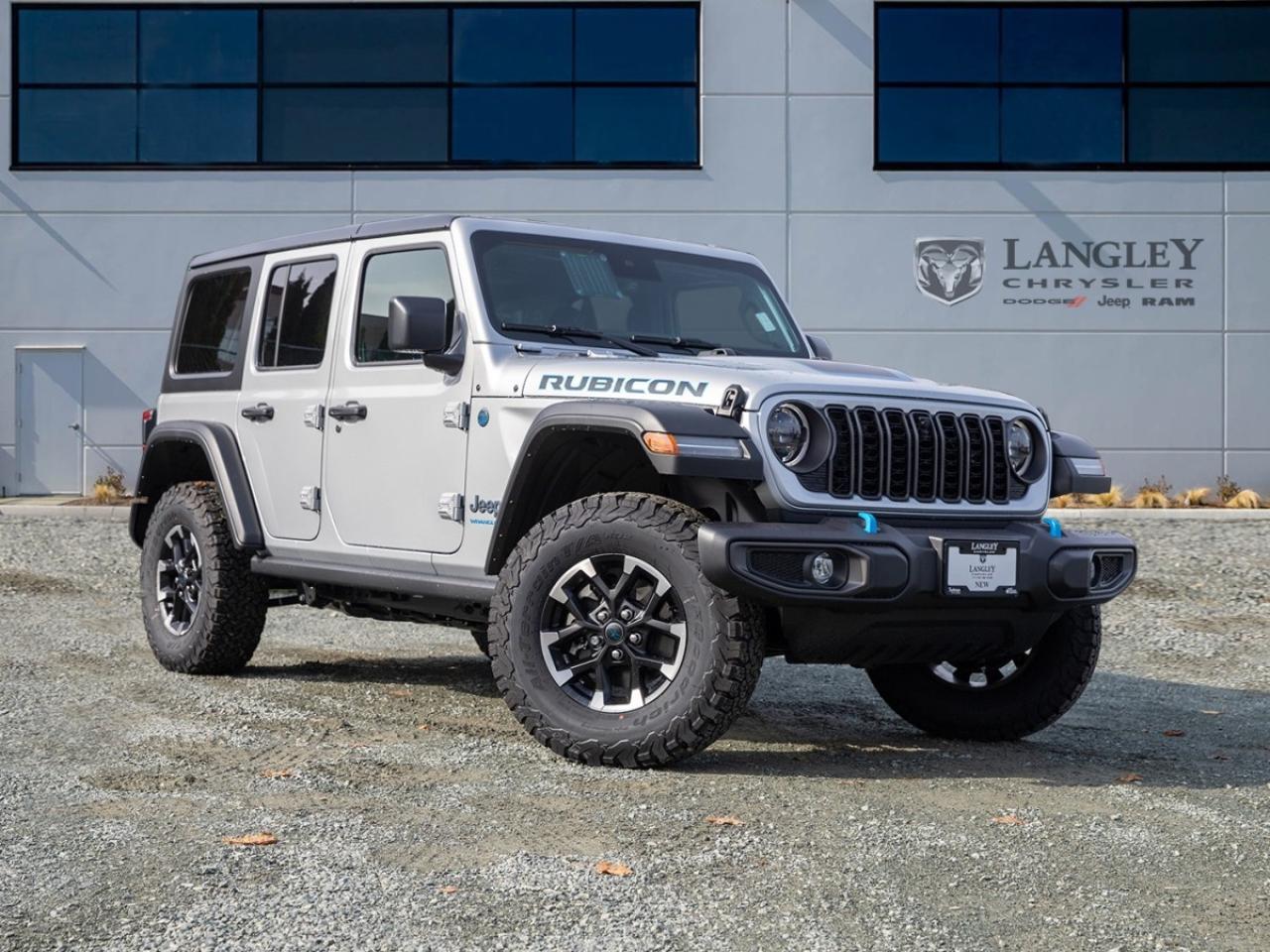 <p><strong><span style=font-family:Arial; font-size:16px;>Rejoice in the unique blend of comfort and performance of this meticulously crafted vehicle..</span></strong></p> <p><strong><span style=font-family:Arial; font-size:16px;>Introducing the brand new 2024 Jeep Wrangler 4xe Rubicon, a groundbreaking SUV that redefines the concept of adventure..</span></strong> <br> At Langley Chrysler, we believe in not just loving your car but loving buying it as well.. This stunning SUV, finished in a sophisticated silver exterior and a refined black interior, is not just a vehicle; its a lifestyle statement.</p> <p><strong><span style=font-family:Arial; font-size:16px;>Its a never-driven masterpiece that exudes rugged elegance and state-of-the-art technology..</span></strong> <br> Powered by an efficient 2.0L 4-cylinder engine, coupled with an 8-speed automatic transmission, this SUV offers an exhilarating driving experience thats hard to match.. The Jeep Wrangler 4xe Rubicon is packed with an array of features designed for your comfort and convenience.</p> <p><strong><span style=font-family:Arial; font-size:16px;>From its air conditioning, power windows, power steering, and automatic temperature control to its heated door mirrors and wireless phone connectivity, every detail is designed to enhance your driving experience..</span></strong> <br> The cutting-edge safety features ensure peace of mind on every journey.. With traction control, ABS brakes, electronic stability, and multiple airbags, youre always in safe hands.</p> <p><strong><span style=font-family:Arial; font-size:16px;>The Jeeps integrated roll-over protection, brake assist, and ignition disable further enhance your safety on the road..</span></strong> <br> This vehicle is not just about functionality.. The front fog lights, fully automatic headlights, and the stylish power door mirrors add to its aesthetic appeal.</p> <p><strong><span style=font-family:Arial; font-size:16px;>Inside, the front dual zone A/C, rear reading lights, and the telescoping steering wheel ensure a comfortable ride for all passengers..</span></strong> <br> The Jeep Wrangler 4xe Rubicon is more than a vehicle; its an experience.. Its acoustic pedestrian protection and regenerative brakes ensure you contribute to a greener planet while enjoying your drive.</p> <p><strong><span style=font-family:Arial; font-size:16px;>At Langley Chrysler, we believe you should not just love your car, but you should also love buying it..</span></strong> <br> Our team of professionals is committed to ensuring a seamless and enjoyable purchasing experience.. We invite you to experience the thrill and excitement of driving this brand new Jeep Wrangler 4xe Rubicon.</p> <p><strong><span style=font-family:Arial; font-size:16px;>As the great Enzo Ferrari once said, The fact is I dont drive just to get from A to B..</span></strong> <br> I enjoy feeling the cars reactions, becoming part of it. Experience this unique connection with your vehicle when you take home this unrivaled SUV from Langley Chrysler.. Choose the Jeep Wrangler 4xe Rubicon, where innovation meets tradition, and every journey becomes an adventure.</p> <p><strong><span style=font-family:Arial; font-size:16px;>Dont just drive, thrive.</span></strong></p>Dealer number: 5097, Doc fee: $968 Safety & Convince Warranty: $699 Finance Placement: $628

<p>*All prices are net of all manufacturer incentives and/or rebates and are subject to change by the manufacturer without notice. All prices plus applicable taxes, applicable environmental recovery charges, documentation of $599 and full tank of fuel surcharge of $76 if a full tank is chosen.<br />Other items available that are not included in the above price:<br />Tire & Rim Protection and Key fob insurance starting from $599<br />Service contracts (extended warranties) for up to 7 years and 200,000 kms starting from $599<br />Custom vehicle accessory packages, mudflaps and deflectors, tire and rim packages, lift kits, exhaust kits and tonneau covers, canopies and much more that can be added to your payment at time of purchase<br />Undercoating, rust modules, and full protection packages starting from $199<br />Flexible life, disability and critical illness insurances to protect portions of or the entire length of vehicle loan?im?im<br />Financing Fee of $500 when applicable<br />Prices shown are determined using the largest available rebates and incentives and may not qualify for special APR finance offers. See dealer for details. This is a limited time offer.</p>