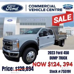 <b>Power Stroke, 19.5 inch Aluminum Wheels, High Capacity Trailer Tow Package, Exterior Back-Up Alarm, Rear View Camera and Prep Kit!</b><br> <br>   This Ford F-450 boasts a quiet cabin, a compliant ride, and incredible capability. <br> <br>The most capable truck for work or play, this heavy-duty Ford F-450 never stops moving forward and gives you the power you need, the features you want, and the style you crave! With high-strength, military-grade aluminum construction, this F-450 Super Duty cuts the weight without sacrificing toughness. The interior design is first class, with simple to read text, easy to push buttons and plenty of outward visibility. This truck is strong, extremely comfortable and ready for anything. <br> <br> This oxford white sought after diesel Crew Cab 4X4 pickup   has a 10 speed automatic transmission and is powered by a  330HP 6.7L 8 Cylinder Engine.<br> <br> Our F-450 Super Dutys trim level is XLT. This XLT trim steps things up with aluminum wheels, front fog lamps with automatic high beams, a power-adjustable drivers seat, three 12-volt DC and a 120-volt AC power outlets, beefy suspension thanks to heavy-duty dampers and robust axles, class V towing equipment with a hitch, trailer wiring harness, a brake controller and trailer sway control, manual extendable trailer-style side mirrors, box-side steps, and cargo box illumination. Additional features include an 8-inch infotainment screen powered by SYNC 4 with Apple CarPlay and Android Auto, FordPass Connect 5G mobile hotspot internet access, air conditioning, cruise control, remote keyless entry, smart device remote engine start, Ford Co-Pilot360 pre-collision assist with automatic emergency braking, forward collision mitigation, and a rearview camera. This vehicle has been upgraded with the following features: Power Stroke, 19.5 Inch Aluminum Wheels, High Capacity Trailer Tow Package, Exterior Back-up Alarm, Rear View Camera And Prep Kit. <br><br> View the original window sticker for this vehicle with this url <b><a href=http://www.windowsticker.forddirect.com/windowsticker.pdf?vin=1FD9W4HT0PED75519 target=_blank>http://www.windowsticker.forddirect.com/windowsticker.pdf?vin=1FD9W4HT0PED75519</a></b>.<br> <br>To apply right now for financing use this link : <a href=https://www.fortmotors.ca/apply-for-credit/ target=_blank>https://www.fortmotors.ca/apply-for-credit/</a><br><br> <br/><br>Come down to Fort Motors and take it for a spin!<p><br> Come by and check out our fleet of 30+ used cars and trucks and 60+ new cars and trucks for sale in Fort St John.  o~o