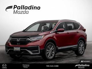 <b>Sunroof,  Navigation,  Leather Seats,  Heated Seats,  Heated Steering Wheel!</b><br> <br>    Whether youre in the concrete jungle or remote mountain campsite, this 2020 Honda CR-V is ready to conquer all types of adventures with you. This  2020 Honda CR-V is for sale today in Sudbury. <br> <br>This stylish 2020 Honda CR-V has a spacious interior and car-like handling that captivates anyone who gets behind the wheel. With its smooth lines and sleek exterior, this gorgeous CR-V has no problem turning heads at every corner. Whether youre a thrift-store enthusiast, or a backcountry trail warrior with all of the camping gear, this practical Honda CR-V has got you covered! This  SUV has 40,709 kms. Its  radiant red metallic in colour  . It has an automatic transmission and is powered by a  1.5L I4 16V GDI DOHC Turbo engine.  This unit has some remaining factory warranty for added peace of mind. <br> <br>To apply right now for financing use this link : <a href=https://www.palladinomazda.ca/finance/ target=_blank>https://www.palladinomazda.ca/finance/</a><br><br> <br/><br>Palladino Mazda in Sudbury Ontario is your ultimate resource for new Mazda vehicles and used Mazda vehicles. We not only offer our clients a large selection of top quality, affordable Mazda models, but we do so with uncompromising customer service and professionalism. We takes pride in representing one of Canadas premier automotive brands. Mazda models lead the way in terms of affordability, reliability, performance, and fuel efficiency.The advertised price is for financing purchases only. All cash purchases will be subject to an additional surcharge of $2,501.00. This advertised price also does not include taxes and licensing fees.<br> Come by and check out our fleet of 90+ used cars and trucks and 110+ new cars and trucks for sale in Sudbury.  o~o