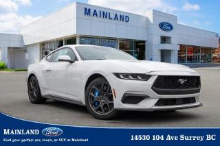 <p><strong><span style=font-family:Arial; font-size:18px;>Cruise into the future with our unbeatable selection of vehicles at Mainland Ford! Were thrilled to introduce the brand new, never driven 2024 Ford Mustang EcoBoost Premium Coupe..</span></strong></p> <p><strong><span style=font-family:Arial; font-size:18px;>A timeless classic, redesigned for the modern era..</span></strong> <br> Bathed in a pristine white exterior, this stallion shines brighter than a diamond.. Its not just about looks, though.</p> <p><strong><span style=font-family:Arial; font-size:18px;>With a 2.3L 4-cylinder engine and 10-speed automatic transmission, this Mustang is more than just a pretty face..</span></strong> <br> Its robust engine purrs with power, ready to gallop at your command.. The interior, a sleek black, is a haven of comfort and luxury.</p> <p><strong><span style=font-family:Arial; font-size:18px;>Sink into the heated front seats, your hands warmed by the heated steering wheel..</span></strong> <br> With the power passenger seat and power driver seat, find your perfect driving position with ease.. The auto-dimming rearview mirror and automatic temperature control ensure a drive as smooth as silk.</p> <p><strong><span style=font-family:Arial; font-size:18px;>The Mustang isnt skimping on tech either..</span></strong> <br> With features like the Radio Data System and the overhead console, youre in the cockpit of a spaceship rather than a car.. The vehicle is also equipped with a sport steering wheel, illuminated entry, and a trip computer to enhance your driving experience.</p> <p><strong><span style=font-family:Arial; font-size:18px;>Safety is a priority in this Mustang..</span></strong> <br> It comes equipped with ABS brakes, traction control, brake assist, and multiple airbags.. It also has a panic alarm and an ignition disable feature for added security.</p> <p><strong><span style=font-family:Arial; font-size:18px;>Rain-sensing wipers and auto high-beam headlights ensure visibility in any weather..</span></strong> <br> Here at Mainland Ford, we speak your language.. We understand that buying a car is more than just a purchase - its an experience.</p> <p><strong><span style=font-family:Arial; font-size:18px;>Our team is dedicated to making that experience as enjoyable and hassle-free as possible..</span></strong> <br> Remember, A journey of a thousand miles begins with a single roar of a Mustang. So why wait? Come down to Mainland Ford and let this 2024 Ford Mustang EcoBoost Premium Coupe be the start of your journey.. Its not just a car, its a lifestyle.</p> <p><strong><span style=font-family:Arial; font-size:18px;>And remember, this brand new Mustang isnt just a car..</span></strong> <br> Its freedom on four wheels.. Its the open road and a cloudless sky.</p> <p><strong><span style=font-family:Arial; font-size:18px;>Its the thrill of the drive and the wind in your hair..</span></strong> <br> Its not just a car, its a Mustang.. And its waiting for you at Mainland Ford</p><hr />
<p><br />
To apply right now for financing use this link : <a href=https://www.mainlandford.com/credit-application/ target=_blank>https://www.mainlandford.com/credit-application/</a><br />
<br />
Book your test drive today! Mainland Ford prides itself on offering the best customer service. We also service all makes and models in our World Class service center. Come down to Mainland Ford, proud member of the Trotman Auto Group, located at 14530 104 Ave in Surrey for a test drive, and discover the difference!<br />
<br />
***All vehicle sales are subject to a $599 Documentation Fee, $149 Fuel Surcharge, $599 Safety and Convenience Fee, $500 Finance Placement Fee plus applicable taxes***<br />
<br />
VSA Dealer# 40139</p>

<p>*All prices are net of all manufacturer incentives and/or rebates and are subject to change by the manufacturer without notice. All prices plus applicable taxes, applicable environmental recovery charges, documentation of $599 and full tank of fuel surcharge of $76 if a full tank is chosen.<br />Other items available that are not included in the above price:<br />Tire & Rim Protection and Key fob insurance starting from $599<br />Service contracts (extended warranties) for up to 7 years and 200,000 kms<br />Custom vehicle accessory packages, mudflaps and deflectors, tire and rim packages, lift kits, exhaust kits and tonneau covers, canopies and much more that can be added to your payment at time of purchase<br />Undercoating, rust modules, and full protection packages<br />Flexible life, disability and critical illness insurances to protect portions of or the entire length of vehicle loan?im?im<br />Financing Fee of $500 when applicable<br />Prices shown are determined using the largest available rebates and incentives and may not qualify for special APR finance offers. See dealer for details. This is a limited time offer.</p>