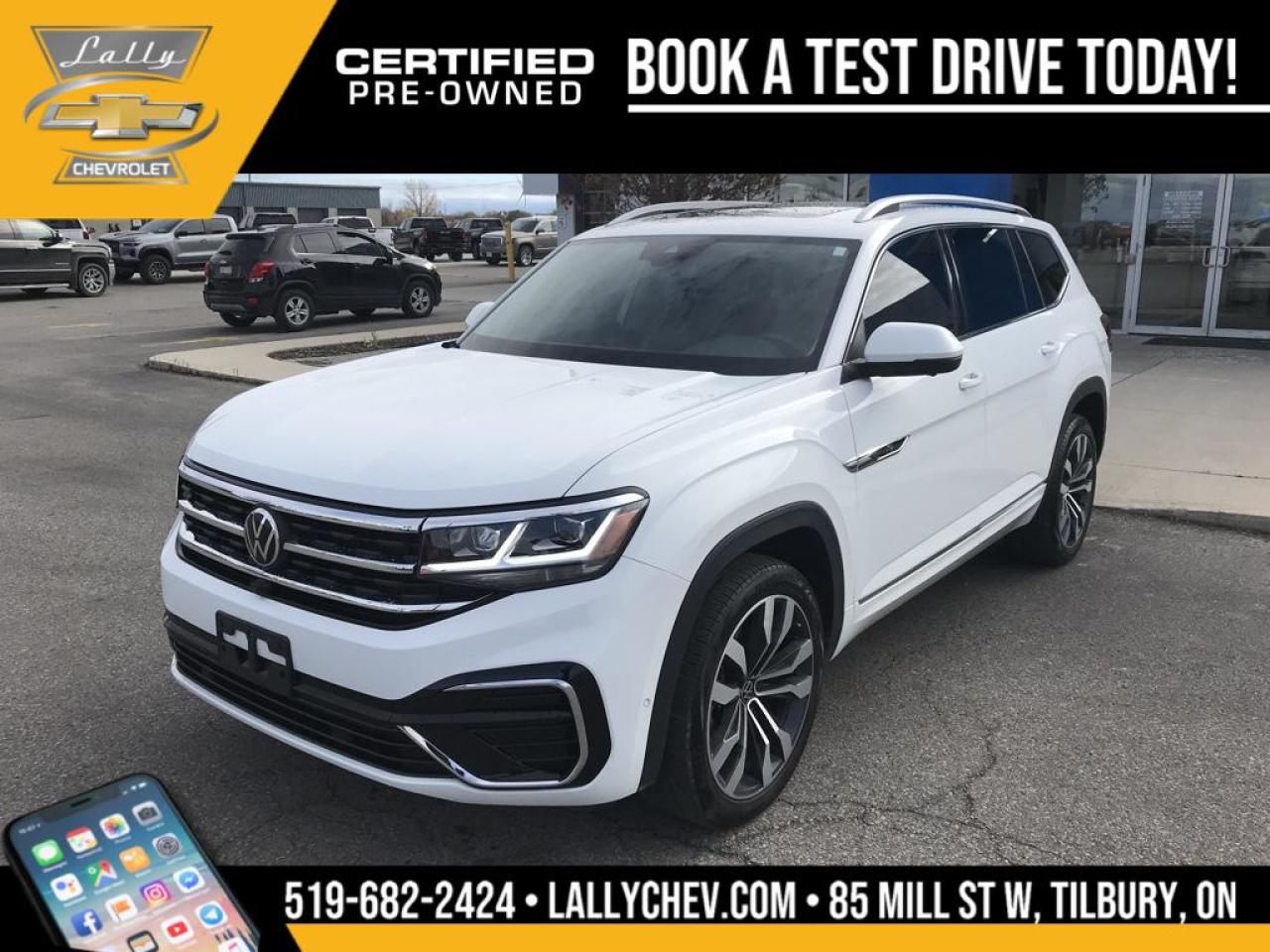 Used 2021 Volkswagen Atlas 3.6 FSI Execline EXECLINE, 4D SPORT UTILITY, LEATHER, AWD, 3.6L for sale in Tilbury, ON