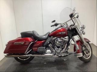 2016 Harley-Davidson FLHR Road King Motorcycle, 1690cc, 103 cubic inch V-Twin, 2 cylinder, manual, belt drive, ABS brakes, saddle bags, removable windshield, highway pegs, passenger floorboards, red exterior. $12,840.00 plus $375 processing fee, $13,215.00 total payment obligation before taxes. Sale price until May 18, 2024, 6:00 PM PDT. Listing report, warranty, contract commitment cancellation fee, financing available on approved credit (some limitations and exceptions may apply). All above specifications and information is considered to be accurate but is not guaranteed and no opinion or advice is given as to whether this item should be purchased. We do not allow test drives due to theft, fraud and acts of vandalism. Instead we provide the following benefits: Complimentary Warranty (with options to extend), Limited Money Back Satisfaction Guarantee on Fully Completed Contracts, Contract Commitment Cancellation, and an Open-Ended Sell-Back Option. Ask seller for details or call 604-522-REPO(7376) to confirm listing availability.
