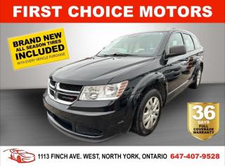 Welcome to First Choice Motors, the largest car dealership in Toronto of pre-owned cars, SUVs, and vans priced between $5000-$15,000. With an impressive inventory of over 300 vehicles in stock, we are dedicated to providing our customers with a vast selection of affordable and reliable options.<br><br>Were thrilled to offer a used 2017 Dodge Journey SE, black color with 109,000km (STK#6750) This vehicle was $16990 NOW ON SALE FOR $13990. It is equipped with the following features:<br>- Automatic Transmission<br>- Bluetooth<br>- Power windows<br>- Power locks<br>- Power mirrors<br>- Air Conditioning<br><br>At First Choice Motors, we believe in providing quality vehicles that our customers can depend on. All our vehicles come with a 36-day FULL COVERAGE warranty. We also offer additional warranty options up to 5 years for our customers who want extra peace of mind.<br><br>Furthermore, all our vehicles are sold fully certified with brand new brakes rotors and pads, a fresh oil change, and brand new set of all-season tires installed & balanced. You can be confident that this car is in excellent condition and ready to hit the road.<br><br>At First Choice Motors, we believe that everyone deserves a chance to own a reliable and affordable vehicle. Thats why we offer financing options with low interest rates starting at 7.9% O.A.C. Were proud to approve all customers, including those with bad credit, no credit, students, and even 9 socials. Our finance team is dedicated to finding the best financing option for you and making the car buying process as smooth and stress-free as possible.<br><br>Our dealership is open 7 days a week to provide you with the best customer service possible. We carry the largest selection of used vehicles for sale under $9990 in all of Ontario. We stock over 300 cars, mostly Hyundai, Chevrolet, Mazda, Honda, Volkswagen, Toyota, Ford, Dodge, Kia, Mitsubishi, Acura, Lexus, and more. With our ongoing sale, you can find your dream car at a price you can afford. Come visit us today and experience why we are the best choice for your next used car purchase!<br><br>All prices exclude a $10 OMVIC fee, license plates & registration and ONTARIO HST (13%)