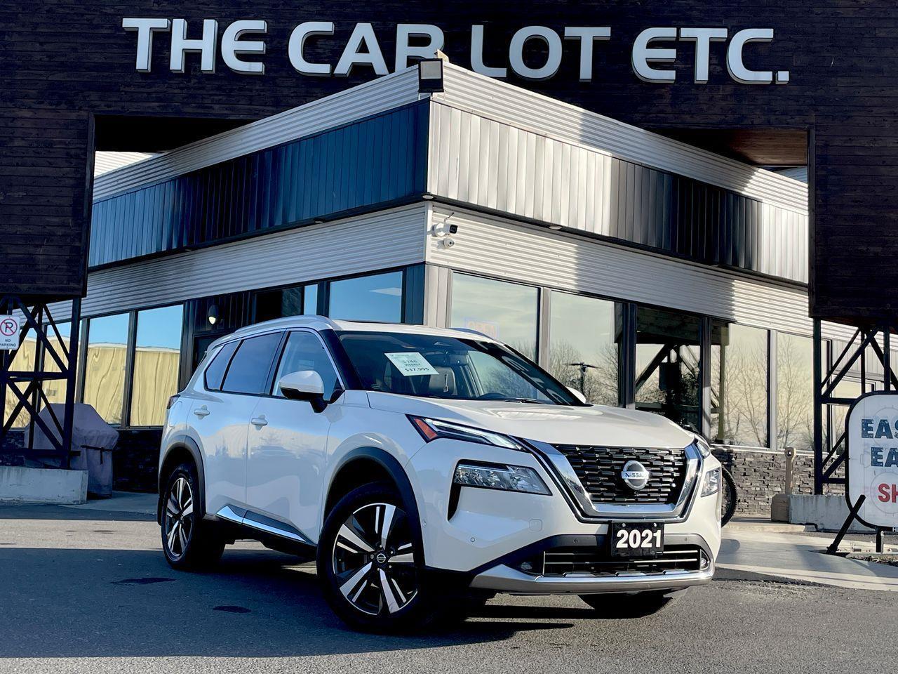 Used 2021 Nissan Rogue Platinum APPLE CARPLAY/ANDROID AUTO, SIRIUS XM, HEATED LEATHER SEATS/STEERING WHEEL, NAV, BACK UP CAM, MOONRO for sale in Sudbury, ON