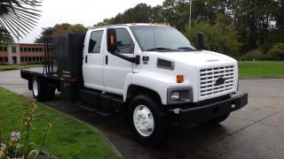 2008 Chevrolet C7500 Flat Deck Diesel with Air Brakes Dually, Isuzu Diesel engine, 4 door, automatic, 4X2, air conditioning, AM/FM radio, power door locks, power windows, power mirrors, white exterior, grey interior, cloth. CVI and Decal valid until April 2024. $44,930.00 plus $375 processing fee, $45,305.00 total payment obligation before taxes.  Listing report, warranty, contract commitment cancellation fee, financing available on approved credit (some limitations and exceptions may apply). All above specifications and information is considered to be accurate but is not guaranteed and no opinion or advice is given as to whether this item should be purchased. We do not allow test drives due to theft, fraud and acts of vandalism. Instead we provide the following benefits: Complimentary Warranty (with options to extend), Limited Money Back Satisfaction Guarantee on Fully Completed Contracts, Contract Commitment Cancellation, and an Open-Ended Sell-Back Option. Ask seller for details or call 604-522-REPO(7376) to confirm listing availability.