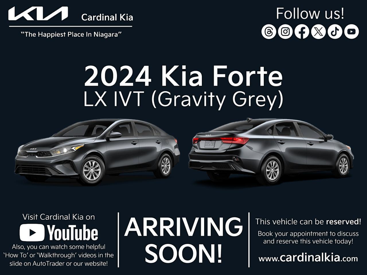 New 2024 Kia Forte LX IVT for sale in Niagara Falls, ON
