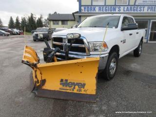 5.7L - V8 - HEMI - OHV 16 VALVE ENGINE    <br />HYDRAULIC MEYER V-PLOW WITH REMOTE     <br />4X4 SYSTEM    <br />CREW-CAB    <br />6.6"-FOOT-BOX      <br />TRACTION CONTROL   <br />TOW SUPPORT   <br />TRAILER BRAKE       <br />CLOTH INTERIOR   <br />AM/FM RADIO PLAYER   <br />AUX INPUT    <br />USB CONNECTION    <br />POWER REAR WINDOW        <br />KEYLESS ENTRY    <br />MULTI-FUNCTIONAL STEERING WHEEL <br /><br /><br /><br />Family owned and operated since 1975; Broadway Auto Sales is committed to making your next vehicle buying experience as seamless and straight forward as possible. With friendly, no pressure sales staff, as well as a huge selection of vehicles, it's very easy to see why Broadway Auto Sales is the perfect place to find your next ride. <br /><br />Our vehicles are sold and priced as CERTIFIED. Yes. that's right! No hidden mechanical or additional inspection fees are charged to the buyer. The price you see advertised, is the price you pay, plus any applicable HST and license costs. Our vehicles are certified on site, within our own service centre, by licensed, fully trained, and professional mechanics.<br /><br />Get a FREE Carfax Canada Report with the purchase of your new vehicle!<br /><br />Regardless of credit history, we have financing options for every situation. Our specialists work closely with each customer to understand a payment and vehicle that is right for them. We have been working with credit specialists to rebuild credit scores since 1975, and we can achieve approvals other dealers simply can't.<br /><br />Extended warranties on vehicles are also available; at an additional cost. We work with a variety of different warranty companies, and can help you choose based on your driving habits and budget.<br /><br />Have a trade-in? Let us know.. we pay top dollar for trades!<br /><br />Contact us today via e-mail, phone or in-person!<br /><br />WWW.BROADWAYAUTOSALES.COM