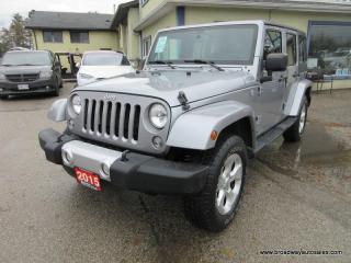 Used 2015 Jeep Wrangler FUN-TO-DRIVE UNLIMITED-SAHARA-MODEL 5 PASSENGER 3.6L - V6.. 4X4.. REMOVEABLE TOP.. NAVIGATION.. HEATED SEATS.. AIR CONDITIONING.. KEYLESS ENTRY.. for sale in Bradford, ON