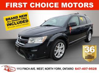 Welcome to First Choice Motors, the largest car dealership in Toronto of pre-owned cars, SUVs, and vans priced between $5000-$15,000. With an impressive inventory of over 300 vehicles in stock, we are dedicated to providing our customers with a vast selection of affordable and reliable options.<br><br>Were thrilled to offer a used 2013 Dodge Journey CREW, black color with 176,000km (STK#6797) This vehicle was $10990 NOW ON SALE FOR $8990. It is equipped with the following features:<br>- Automatic Transmission<br>- Heated seats<br>- Bluetooth<br>- Reverse camera<br>- Alloy wheels<br>- Power windows<br>- Power locks<br>- Power mirrors<br>- Air Conditioning<br><br>At First Choice Motors, we believe in providing quality vehicles that our customers can depend on. All our vehicles come with a 36-day FULL COVERAGE warranty. We also offer additional warranty options up to 5 years for our customers who want extra peace of mind.<br><br>Furthermore, all our vehicles are sold fully certified with brand new brakes rotors and pads, a fresh oil change, and brand new set of all-season tires installed & balanced. You can be confident that this car is in excellent condition and ready to hit the road.<br><br>At First Choice Motors, we believe that everyone deserves a chance to own a reliable and affordable vehicle. Thats why we offer financing options with low interest rates starting at 7.9% O.A.C. Were proud to approve all customers, including those with bad credit, no credit, students, and even 9 socials. Our finance team is dedicated to finding the best financing option for you and making the car buying process as smooth and stress-free as possible.<br><br>Our dealership is open 7 days a week to provide you with the best customer service possible. We carry the largest selection of used vehicles for sale under $9990 in all of Ontario. We stock over 300 cars, mostly Hyundai, Chevrolet, Mazda, Honda, Volkswagen, Toyota, Ford, Dodge, Kia, Mitsubishi, Acura, Lexus, and more. With our ongoing sale, you can find your dream car at a price you can afford. Come visit us today and experience why we are the best choice for your next used car purchase!<br><br>All prices exclude a $10 OMVIC fee, license plates & registration and ONTARIO HST (13%)
