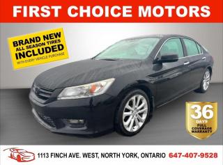 Welcome to First Choice Motors, the largest car dealership in Toronto of pre-owned cars, SUVs, and vans priced between $5000-$15,000. With an impressive inventory of over 300 vehicles in stock, we are dedicated to providing our customers with a vast selection of affordable and reliable options.<br><br>Were thrilled to offer a used 2015 Honda Accord TOURING, black color with 123,000km (STK#6807) This vehicle was $16990 NOW ON SALE FOR $14990. It is equipped with the following features:<br>- Manual Transmission<br>- Fully loaded<br>- Leather Seats<br>- Sunroof<br>- Heated seats<br>- Navigation<br>- Bluetooth<br>- Reverse camera<br>- Alloy wheels<br>- Power windows<br>- Power locks<br>- Power mirrors<br>- Air Conditioning<br><br>At First Choice Motors, we believe in providing quality vehicles that our customers can depend on. All our vehicles come with a 36-day FULL COVERAGE warranty. We also offer additional warranty options up to 5 years for our customers who want extra peace of mind.<br><br>Furthermore, all our vehicles are sold fully certified with brand new brakes rotors and pads, a fresh oil change, and brand new set of all-season tires installed & balanced. You can be confident that this car is in excellent condition and ready to hit the road.<br><br>At First Choice Motors, we believe that everyone deserves a chance to own a reliable and affordable vehicle. Thats why we offer financing options with low interest rates starting at 7.9% O.A.C. Were proud to approve all customers, including those with bad credit, no credit, students, and even 9 socials. Our finance team is dedicated to finding the best financing option for you and making the car buying process as smooth and stress-free as possible.<br><br>Our dealership is open 7 days a week to provide you with the best customer service possible. We carry the largest selection of used vehicles for sale under $9990 in all of Ontario. We stock over 300 cars, mostly Hyundai, Chevrolet, Mazda, Honda, Volkswagen, Toyota, Ford, Dodge, Kia, Mitsubishi, Acura, Lexus, and more. With our ongoing sale, you can find your dream car at a price you can afford. Come visit us today and experience why we are the best choice for your next used car purchase!<br><br>All prices exclude a $10 OMVIC fee, license plates & registration and ONTARIO HST (13%)