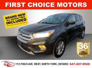 Welcome to First Choice Motors, the largest car dealership in Toronto of pre-owned cars, SUVs, and vans priced between $5000-$15,000. With an impressive inventory of over 300 vehicles in stock, we are dedicated to providing our customers with a vast selection of affordable and reliable options.<br><br>Were thrilled to offer a used 2019 Ford Escape SE, grey color with 118,000km (STK#6811) This vehicle was $18990 NOW ON SALE FOR $16990. It is equipped with the following features:<br>- Automatic Transmission<br>- Heated seats<br>- All wheel drive<br>- Navigation<br>- Bluetooth<br>- Reverse camera<br>- Alloy wheels<br>- Power windows<br>- Power locks<br>- Power mirrors<br>- Air Conditioning<br><br>At First Choice Motors, we believe in providing quality vehicles that our customers can depend on. All our vehicles come with a 36-day FULL COVERAGE warranty. We also offer additional warranty options up to 5 years for our customers who want extra peace of mind.<br><br>Furthermore, all our vehicles are sold fully certified with brand new brakes rotors and pads, a fresh oil change, and brand new set of all-season tires installed & balanced. You can be confident that this car is in excellent condition and ready to hit the road.<br><br>At First Choice Motors, we believe that everyone deserves a chance to own a reliable and affordable vehicle. Thats why we offer financing options with low interest rates starting at 7.9% O.A.C. Were proud to approve all customers, including those with bad credit, no credit, students, and even 9 socials. Our finance team is dedicated to finding the best financing option for you and making the car buying process as smooth and stress-free as possible.<br><br>Our dealership is open 7 days a week to provide you with the best customer service possible. We carry the largest selection of used vehicles for sale under $9990 in all of Ontario. We stock over 300 cars, mostly Hyundai, Chevrolet, Mazda, Honda, Volkswagen, Toyota, Ford, Dodge, Kia, Mitsubishi, Acura, Lexus, and more. With our ongoing sale, you can find your dream car at a price you can afford. Come visit us today and experience why we are the best choice for your next used car purchase!<br><br>All prices exclude a $10 OMVIC fee, license plates & registration and ONTARIO HST (13%)
