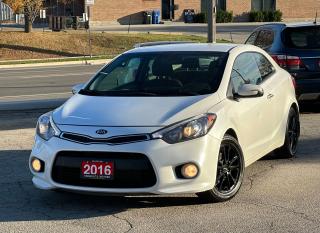 2016 Kia forte koup<br><div>
ONE OWNER. CERTIFIED. EXTRA CLEAN 

2016 KIA FORTE KOUP 
FWD 4 CYLINDER ENGINE ITS GREAT ON GAS
NICE LOOKING CAR DRIVES EXCELLENT AND HAS BEEN KEPT IN GREAT CONDITION. 

•NEW BRAKE JUST INSTALLED 
•FRESH OIL 
•FULLY DETAILED

•BACK UP CAMERA 
•BLUETOOTH 
•2 SET OF KEYS ? 
•UPGRADED ALLOY RIMS 
•FOG LIGHTS 
AND MORE 

⭕️ COMES FULLY CERTIFIED ( SAFETY ) INCLUDED WITH MULTIPLE POINTS INSPECTION ALONG WITH CARFAX HISTORY REPORT FOR NO EXTRA CHARGE! 

⭕️ ALL OUR VEHICLES COME WITH 3 MONTHS WARRANTY INCLUDED IN THE PRICE UPGRADE IS AVAILABLE UP TO 3 YEARS! 

PRICE + TAX NO EXTRA OR HIDDEN FEES.

PLEASE CONTACT US TO ARRANGE YOUR APPOINTMENT FOR VIEWING AND TEST DRIVE.

TERMINAL MOTORS 
1421 Speers Rd, Oakville, ON L6L 2X5 </div>