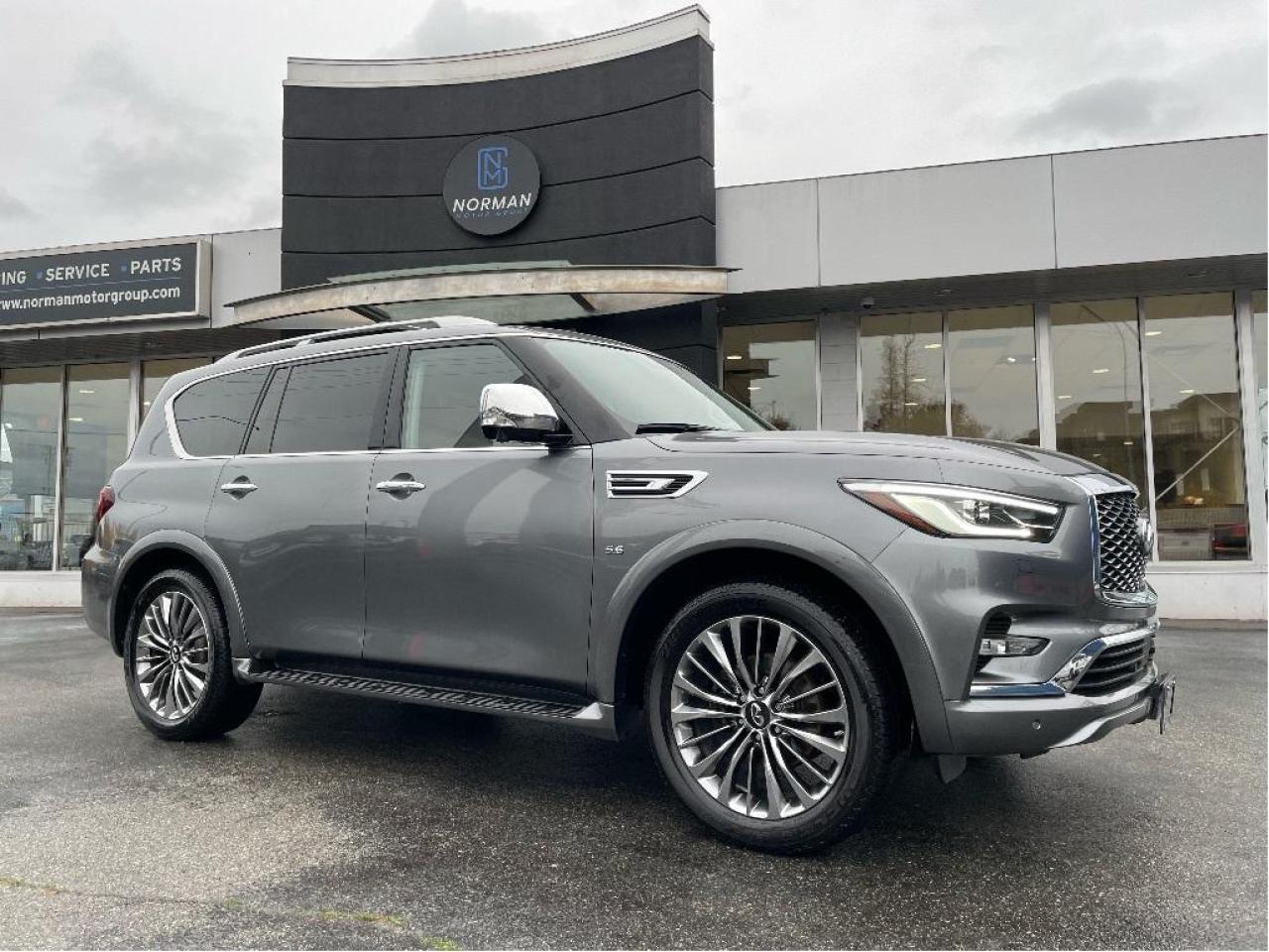 Used 2019 Infiniti QX80 LUXE 5.6L 4WD  NAVI 360CAM SUNROOF 8-PASSANGER for sale in Langley, BC