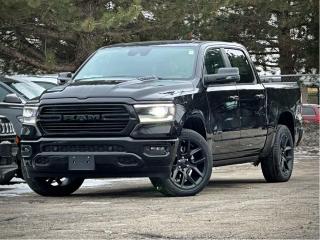 **NOTE** An additional charge of $799 will be applied for LineX Bed Liner.  Leave it to our New 2024 RAM 1500 Laramie Crew Cab 4X4 with the Level B Equipment Pack and Night Edition when you need a truck with comfortable capability in Diamond Black Crystal Pearl! Motivated by a 5.7 Liter eTorque HEMI V8 serving up 395hp to an 8 Speed Automatic transmission to help meet your needs. You can also score nearly 10.7L/100km on the highway in this Four Wheel Drive truck, which has a class IV hitch receiver, so you can start towing today. Showing off a powerful stance, our RAM expresses a bold attitude with our Level B Pack, which adds LED headlight/fog lamps and a power tailgate release to an LED hitch light, dual-pane sunroof, power running boards, aggressive alloy wheels, and chrome grille accents.  Our Laramie cabin shows what happens when you take luxury seriously with our Level B Pack: It adds heated rear seats, Harman Kardon audio, a 12-inch touchscreen, power-adjustable pedals, and a power rear window to heated/ventilated leather power front seats, a heated leather steering wheel, and dual-zone automatic climate control. Additional technology supports you with a 7-inch driver display, full-color navigation, WiFi compatibility, Android Auto®/Apple CarPlay®, Bluetooth®, and voice control.  RAMs remarkable range of safety systems includes our Tech Packs blind-spot monitoring and parking sensors, which complement automatic braking, forward collision warning, a rearview camera, trailer sway damping, and more. With all that, our 1500 Laramie takes on tough challenges like a champ! Save this Page and Call for Availability. We Know You Will Enjoy Your Test Drive Towards Ownership!