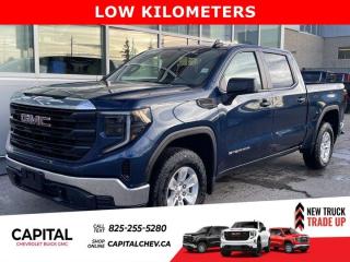 This GMC Sierra 1500 boasts a Turbocharged Gas I4 2.7L/166 engine powering this Automatic transmission. LICENSE PLATE KIT, FRONT, Windows, power rear, express down (Not available on Regular Cab models.), Windows, power front, drivers express up/down.* This GMC Sierra 1500 Features the Following Options *Window, power front, passenger express down, Wheels, 17 x 8 (43.2 cm x 20.3 cm) painted steel, Silver, Wheel, 17 x 8 (43.2 cm x 20.3 cm) full-size, steel spare, USB Ports, 2, Charge/Data ports located on instrument panel, Transfer case, single speed, electronic Autotrac with push button control (4WD models only), Tires, 255/70R17 all-season, blackwall, Tire, spare 255/70R17 all-season, blackwall (Included with (QBN) 255/70R17 all-season, blackwall tires.), Tire Pressure Monitor System, auto learn includes Tire Fill Alert (does not apply to spare tire), Tire carrier lock keyed cylinder lock that utilizes same key as ignition and door (Deleted with (ZW9) pickup bed delete.), Taillamps, LED LED signature taillight and Fade-on/Fade-off animation, incandescent stop, turn and reverse light.* Stop By Today *Youve earned this- stop by Capital Chevrolet Buick GMC Inc. located at 13103 Lake Fraser Drive SE, Calgary, AB T2J 3H5 to make this car yours today!