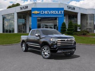 <b>Diesel Engine, Power Running Boards!</b><br> <br>   With a bold profile and distinctive stance, this 2024 Silverado turns heads and makes a statement on the jobsite, out in town or wherever life leads you. <br> <br>This 2024 Chevrolet Silverado 1500 stands out in the midsize pickup truck segment, with bold proportions that create a commanding stance on and off road. Next level comfort and technology is paired with its outstanding performance and capability. Inside, the Silverado 1500 supports you through rough terrain with expertly designed seats and robust suspension. This amazing 2024 Silverado 1500 is ready for whatever.<br> <br> This black sought after diesel Crew Cab 4X4 pickup   has an automatic transmission and is powered by a  305HP 3.0L Straight 6 Cylinder Engine.<br> <br> Our Silverado 1500s trim level is High Country. This top of the line Silverado 1500 High Country is the pinnacle trim from Chevrolet and was designed to reward you with the best truck on the market. This fully loaded truck comes with premium leather seats with exclusive stitching and authentic open-pore wood trim, unique aluminum wheels, and Chevrolets Premium Infotainment 3 system thats paired with a larger touchscreen display, wireless Apple CarPlay and Android Auto, 4G LTE hotspot and SiriusXM. Additional high end features include a BOSE premium audio system, a spray-in bedliner, wireless device charging, remote engine start, blind spot detection with trailer side detection, forward collision warning with automatic braking, intellibeam LED headlights, a leather wrapped steering wheel, lane keep assist, Teen Driver technology, trailer hitch guidance and a HD 360 surround vision camera plus so much more! This vehicle has been upgraded with the following features: Diesel Engine, Power Running Boards. <br><br> <br>To apply right now for financing use this link : <a href=https://www.taylorautomall.com/finance/apply-for-financing/ target=_blank>https://www.taylorautomall.com/finance/apply-for-financing/</a><br><br> <br/> Total  cash rebate of $5300 is reflected in the price. Credit includes $5,300 Non-Stackable Cash Delivery Allowance.  Incentives expire 2024-05-31.  See dealer for details. <br> <br> <br>LEASING:<br><br>Estimated Lease Payment: $567 bi-weekly <br>Payment based on 6.5% lease financing for 48 months with $0 down payment on approved credit. Total obligation $59,067. Mileage allowance of 16,000 KM/year. Offer expires 2024-05-31.<br><br><br><br> Come by and check out our fleet of 80+ used cars and trucks and 150+ new cars and trucks for sale in Kingston.  o~o