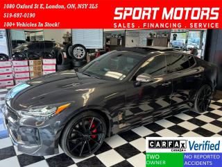 Used 2020 Kia Stinger GT Limited AWD 3.3T+HUD+Adptive Cruise+CLEANCARFAX for sale in London, ON