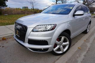 <p>WOW!! Look at this beautiful Q7 S-line in silver that just arrived at our store. This beauty comes to us as a new car store trade-in and is ready for your driveway. This is a clean No Accidents, local Unionville truck thats been well cared for and it shows inside and out. It comes loaded with all the right packages including Navigation, backup camera, heated seats, S-Line trim and so much more. If youre in the market for the best 7 passenger SUV that money can buy than make sure to check out this Q7. This one comes certified at our listed price for your convenience. Call or Email today to book your appointment before its gone.</p><p>FINANCING AVAILABLE FOR ALL CREDIT TYPES.</p><p>EXTENDED WARRANTIES AVAILABLE from 3 months up to 48 months and a variety of coverage options.</p><p>Come see us at our central location @ 2044 Kipling Ave (BEHIND PIONEER GAS STATION)</p>