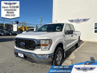 <b>Low Mileage, 17-inch Painted Aluminum Wheels, Remote Engine Start, Tailgate Step, BoxLink Cargo System!</b><br> <br> <p style=color:Blue;><b>Upgrade your ride at South Coast Ford with peace of mind! Our used vehicles come with a minimum of 10,000 km and 6 months of Comprehensive Vehicle Warranty. Drive with confidence knowing your investment is protected.</b></p><br> <br> Compare at $55990 - Our Price is just $52305! <br> <br>   The Ford F-150 is for those who think a day off is just an opportunity to get more done. This  2022 Ford F-150 is for sale today in Sechelt. <br> <br>The perfect truck for work or play, this versatile Ford F-150 gives you the power you need, the features you want, and the style you crave! With high-strength, military-grade aluminum construction, this F-150 cuts the weight without sacrificing toughness. The interior design is first class, with simple to read text, easy to push buttons and plenty of outward visibility. With productivity at the forefront of design, the F-150 makes use of every single component was built to get the job done right!This low mileage  Crew Cab 4X4 pickup  has just 13,414 kms. Its  oxford white in colour  . It has a 10 speed automatic transmission and is powered by a  400HP 5.0L 8 Cylinder Engine.  This unit has some remaining factory warranty for added peace of mind. <br> <br> Our F-150s trim level is XLT. Upgrading to the class leader, this Ford F-150 XLT comes very well equipped with remote keyless entry and remote engine start, dynamic hitch assist, Ford Co-Pilot360 that features lane keep assist, pre-collision assist and automatic emergency braking. Enhanced features include aluminum wheels, chrome exterior accents, SYNC 3 with enhanced voice recognition, Apple CarPlay and Android Auto, FordPass Connect 4G LTE, steering wheel mounted cruise control, a powerful audio system, cargo box lights, power door locks and a rear view camera to help when backing out of a tight spot. This vehicle has been upgraded with the following features: 17-inch Painted Aluminum Wheels, Remote Engine Start, Tailgate Step, Boxlink Cargo System. <br> To view the original window sticker for this vehicle view this <a href=http://www.windowsticker.forddirect.com/windowsticker.pdf?vin=1FTFW1E59NKF03847 target=_blank>http://www.windowsticker.forddirect.com/windowsticker.pdf?vin=1FTFW1E59NKF03847</a>. <br/><br> <br>To apply right now for financing use this link : <a href=https://www.southcoastford.com/financing/ target=_blank>https://www.southcoastford.com/financing/</a><br><br> <br/><br>Call South Coast Ford Sales or come visit us in person. Were convenient to Sechelt, BC and located at 5606 Wharf Avenue. and look forward to helping you with your automotive needs.<br><br> Come by and check out our fleet of 20+ used cars and trucks and 120+ new cars and trucks for sale in Sechelt.  o~o