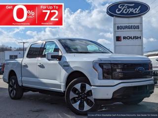 <b>22 inch Aluminum Wheels, Spray-In Bed Liner, Leather Bucket Seats, advanced security pack removal!</b><br> <br> <br> <br>  Ford engineers had one goal when designing this F-150 Lightning, to create the smartest, most connected and capable F-150 ever built. <br> <br>With an advanced all-electric powertrain, this F-150 Lightning continues the Ford Motors Legacy by producing a futuristic truck thats designed for the masses. More than just a concept, this F-150 Lightning proves that electric vehicles are more than just a gimmick, thanks to it impressive capability and massive network of electric charging station found throughout North America.<br> <br> This star white metallic tri-coat Super Crew 4X4 pickup   has a single speed transmission and is powered by a  DUAL EMOTOR - EXTENDED RANGE BATTERY engine.<br> <br> Our F-150 Lightnings trim level is Platinum. This F-150 Lightning Platinum is the ultimate in luxury electric trucks with an extra luxurious Nirvana leather interior that features a massive twin panel sunroof, Fords impressive SYNC 4A infotainment system complete with a larger 15 inch touchscreen, built-in navigation, wireless Apple CarPlay, Android Auto, and a premium Bang and Olufsen audio system. It also comes with exclusive aluminum wheels, heated and cooled front seats, a heated steering wheel and heated second row seats, an extended battery range, Ford Co-Pilot360 Active 2.0, and a super useful interior work surface. Additional features include a large front trunk for extra storage, pro trailer backup assist, blind spot detection, lane keep assist, a power locking tailgate, automatic emergency braking with pedestrian detection, accident evasion assist, and a 360 degree camera to help keep you safely on the road plus so much more! This vehicle has been upgraded with the following features: 22 Inch Aluminum Wheels, Spray-in Bed Liner, Leather Bucket Seats, Advanced Security Pack Removal. <br><br> View the original window sticker for this vehicle with this url <b><a href=http://www.windowsticker.forddirect.com/windowsticker.pdf?vin=1FT6W1EV2PWG39863 target=_blank>http://www.windowsticker.forddirect.com/windowsticker.pdf?vin=1FT6W1EV2PWG39863</a></b>.<br> <br>To apply right now for financing use this link : <a href=https://www.bourgeoismotors.com/credit-application/ target=_blank>https://www.bourgeoismotors.com/credit-application/</a><br><br> <br/> Incentives expire 2024-05-23.  See dealer for details. <br> <br>Discount on vehicle represents the Cash Purchase discount applicable and is inclusive of all non-stackable and stackable cash purchase discounts from Ford of Canada and Bourgeois Motors Ford and is offered in lieu of sub-vented lease or finance rates. To get details on current discounts applicable to this and other vehicles in our inventory for Lease and Finance customer, see a member of our team. </br></br>Discover a pressure-free buying experience at Bourgeois Motors Ford in Midland, Ontario, where integrity and family values drive our 78-year legacy. As a trusted, family-owned and operated dealership, we prioritize your comfort and satisfaction above all else. Our no pressure showroom is lead by a team who is passionate about understanding your needs and preferences. Located on the shores of Georgian Bay, our dealership offers more than just vehiclesits an experience rooted in community, trust and transparency. Trust us to provide personalized service, a diverse range of quality new Ford vehicles, and a seamless journey to finding your perfect car. Join our family at Bourgeois Motors Ford and let us redefine the way you shop for your next vehicle.<br> Come by and check out our fleet of 80+ used cars and trucks and 190+ new cars and trucks for sale in Midland.  o~o