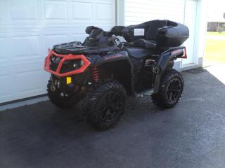 <p>Excellent condition!Financing available! Power steering Front and rear bumpers, hand guards, wintch, heated hand and thumb warmers.New TS Offroad 28 tires with alloy MSA Mag wheels. Comes with both keys. Really nice bike! Contact Mike for information at 902 899-2384</p><p><strong>WAS $11,900Now $11500</strong></p><p><strong>Year</strong></p><p><strong>2020</strong></p><p><strong>Make</strong></p><p><strong>Can Am</strong></p><p><strong>Model</strong></p><p><strong>Outlander 650 XT EPS</strong></p><p><strong>Mileage</strong></p><p><strong>4600 IT IS IN MILES</strong></p><p><strong>Engine</strong></p><p><strong>650 cc</strong></p><p><strong>Drive</strong></p><p><strong>4WD</strong></p><p><strong>Color</strong></p><p><strong>Black and Red</strong></p><p><strong>Fuel System</strong></p><p><strong>fuel injected</strong></p><p><strong>Cooling System</strong></p><p><strong>liqued coole</strong></p>