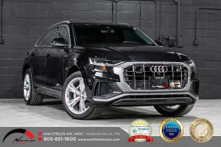 ***QUALIFY FOR A 4 YEAR WARRANTY ON OUR VEHICLES TODAY!!!

Panoramic Sunroof, Navigation, 360 Degree Camera, Auto Dimming and Folding Mirrors, Keyless Ignition and Entery, Heated Front and Rear Seats, Ventilated Seats, Memory Seats, Heated Mirrors, Heated Steering Wheel, Wood Trim, Eco Stop/Start, Paddle Shifters, Apple CarPlay, Bluetooth Connectivity, Audio Voice Control, Speed Warning, Adaptive Cruise Assist, Distance Warning, Audi Pre Sense, Audi Side Assist, Lane Departure Warning, Efficiency Assist, Parking Aid, 21 Inch Wheels, NO ACCIDENTS

2019 Black On Black Audi Q8 Progressiv | All Wheel Drive 

Northline Motors is a 5 Star Dealership. We are family owned and operated with a big emphasis on family values. We are consecutive winners of Peoples Top Choice Award in GTA, Awarded Top Three Best Dealers in Vaughan by Top Three Rated, Named Best Canadian Business by Canada Business Review Board and accredited by Better Business Bureau with an A+ Rating! We have also been awarded Readers Choice Winner by readers in Vaughan.

Check our website for weekly new and exciting inventory and or simply stop by our showrooms any time (Coffee and Tea is always on us). Experience luxury, comfort and innovation in our pressure free, friendly showrooms. With over 12 years of experience within the industry, we understand the needs of our customers and work tirelessly to give you an exceptional experience every time! Our prices are extremely competitive and our selection is filled with variety, luxury and quality. We serve customers all over Canada and offer full transparency, vehicle history reports, extended warranties and aftermarket services! For quality that meets your family standards, trust ours!!

Call, or come in today and join the ever-growing Northline Family.

Price excludes all applicable taxes and licensing. All vehicles, unless otherwise specified can be certified at an additional cost of $699. Otherwise, as per OMVICs regulations the vehicle is not drivable, not certified, and not e-tested.