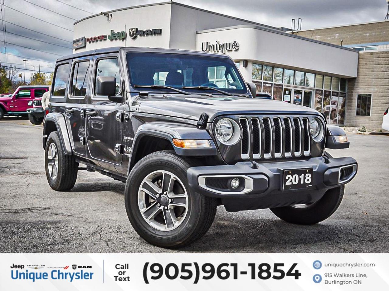 Used 2018 Jeep Wrangler Unlimited Sahara 4x4| NAV| COLD WEATHER GROUP| for sale in Burlington, ON