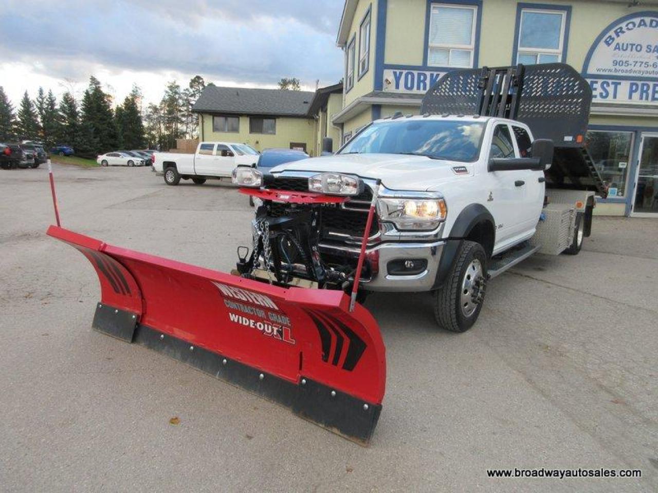 2022 RAM 5500 HD Chassis WINTER READY ST-MODEL 6 PASSENGER 6.7L - CUMMINS.. 4X4.. CREW-CAB.. KARGO-KING-ROLL-OFF-DECK.. WESTERN-WIDEOUT-PLOW.. BACK-UP CAMERA.. BLUETOOTH..