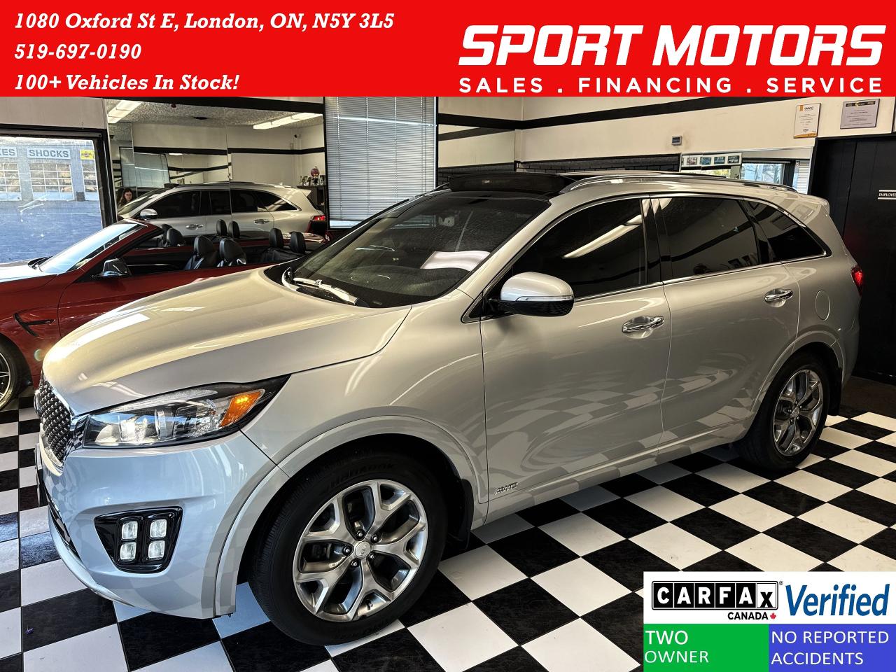 2016 Kia Sorento SX 7 Passenger V6 AWD+Roof+Blind Spot+CLEAN CARFAX